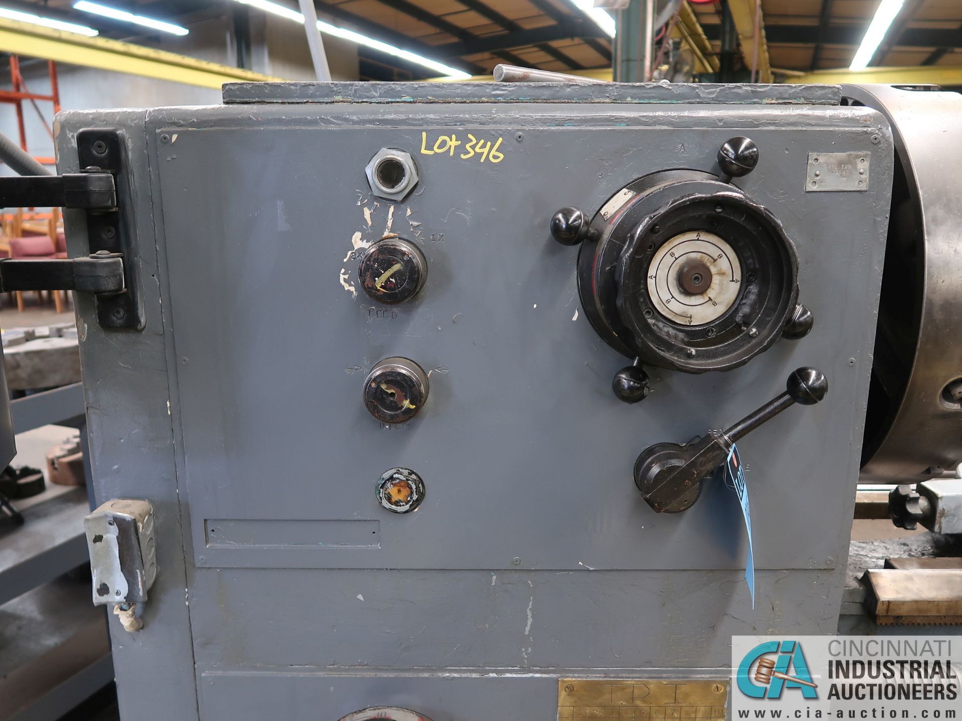 30" / 40" X 80" SUMMIT MODEL 30-4X80 GAP BED LATHE; S/N 770513, 24" 4-JAW CHUCK, TAIL STOCK, - Image 7 of 14