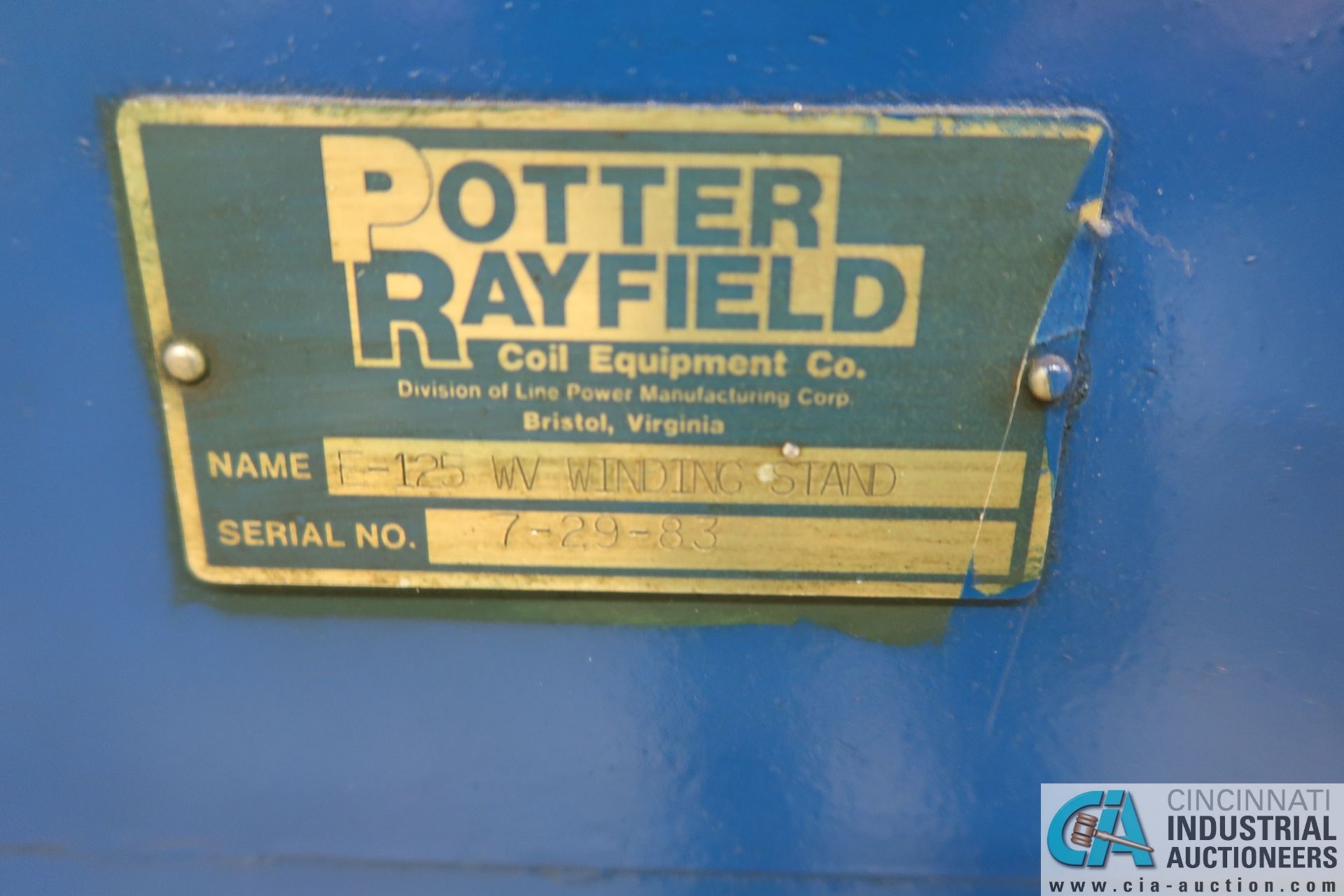 POTTER RAYFIELD MODEL E-125 WV AUTOMATIC ARMITURE COIL WINDER; S/N 7-29-83 - Image 4 of 7