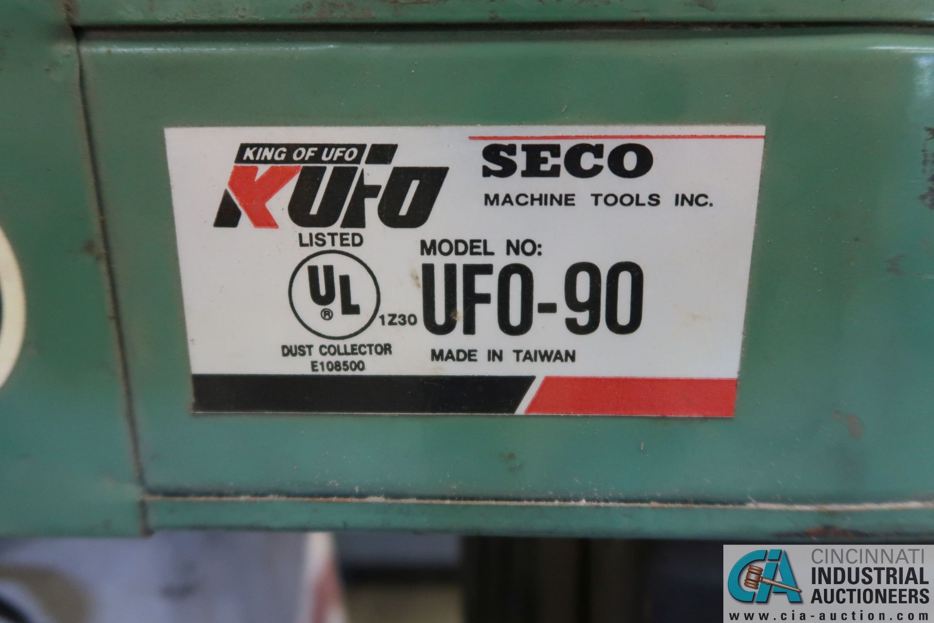 KUFO MODEL UFO-90 PORTABLE DUST COLLECTOR - Image 2 of 2