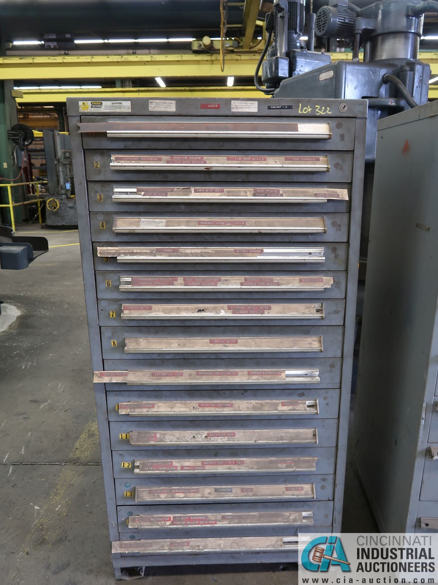 15-DRAWER VIDMAR CABINET WITH TOOLING