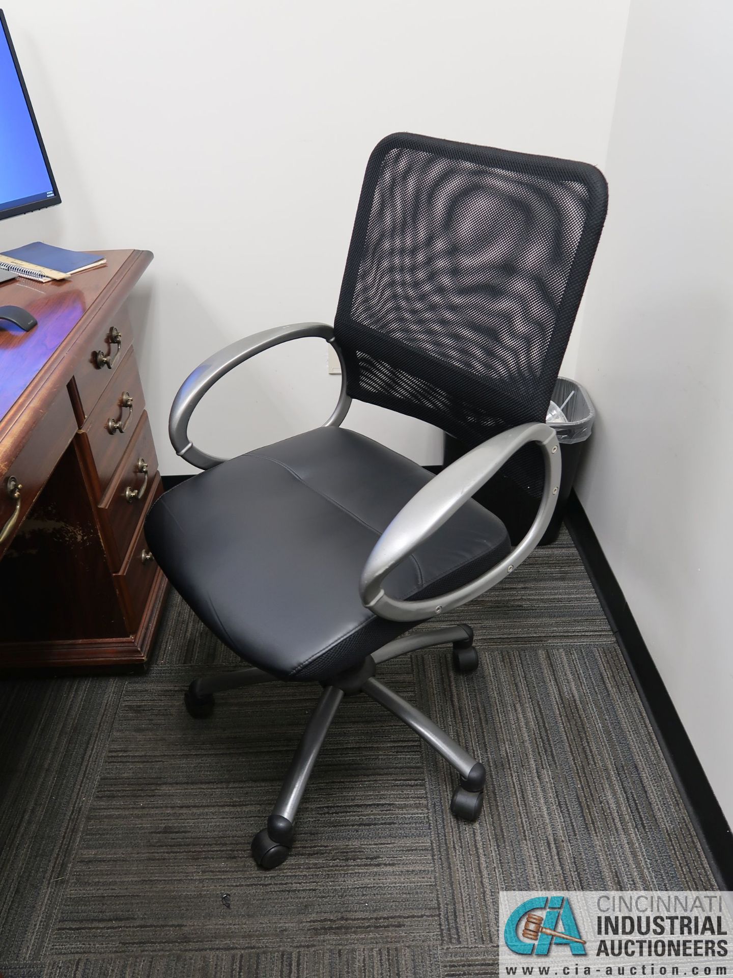 CONTENTS OF OFFICE INCLUDING DESK, CHAIR, BOOKSHELF