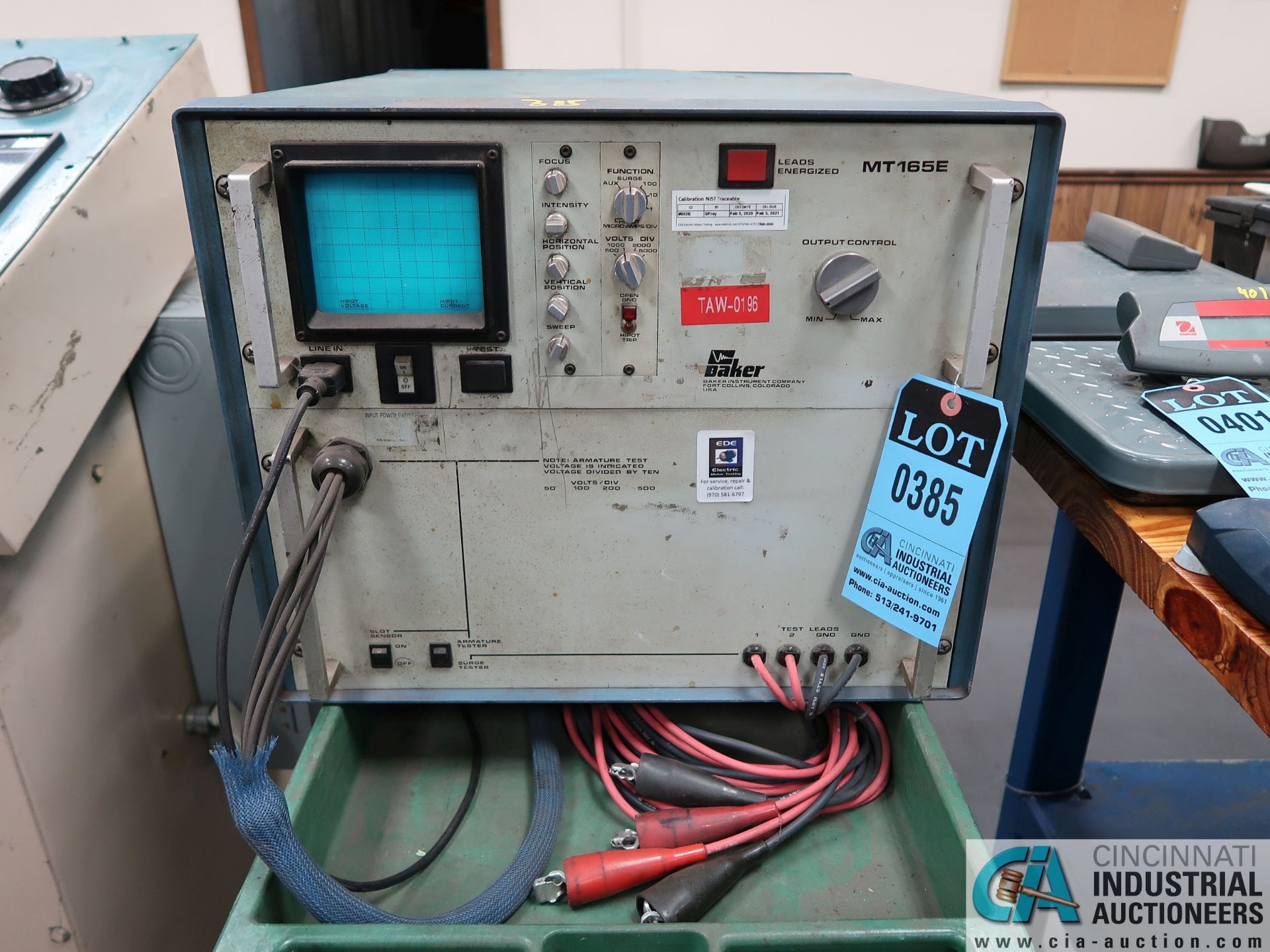 BAKER MODEL MT165E 15 KV SURGE / HIPOT TESTER; S/N 002E - Image 2 of 5