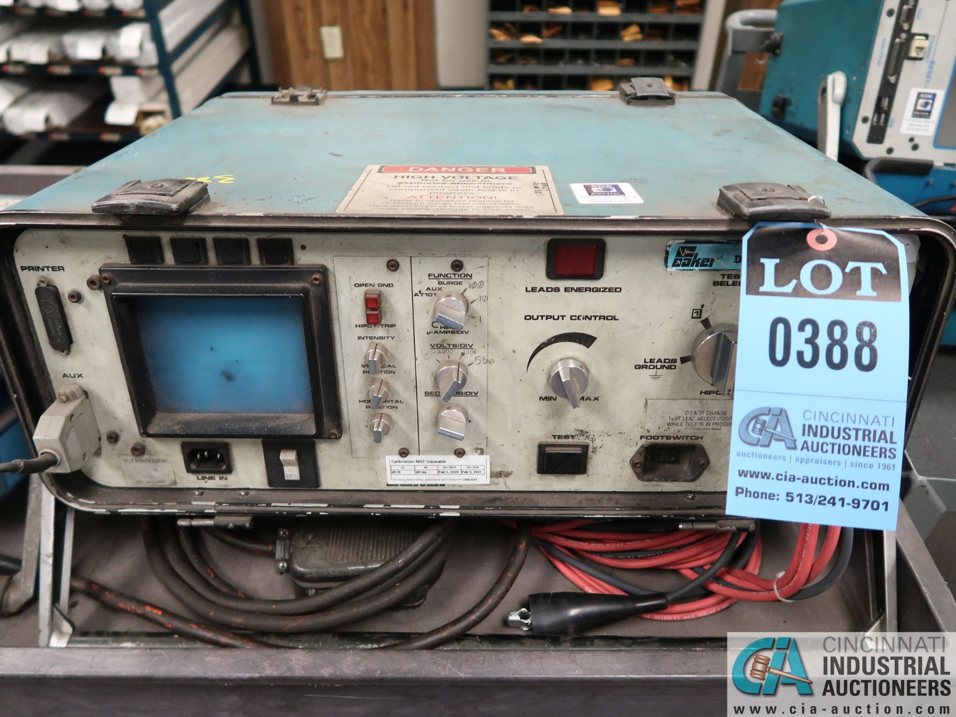 BAKER MODEL D12000 12 KV SURGE AND DC HIPOT TESTER; S/N N/A - Image 3 of 5