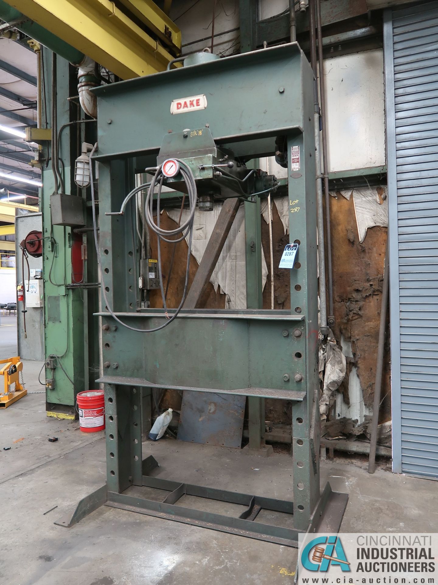 150 TON DAKE MODEL 5-150 H-FRAME HYDRAULIC PRESS; S/N 176900