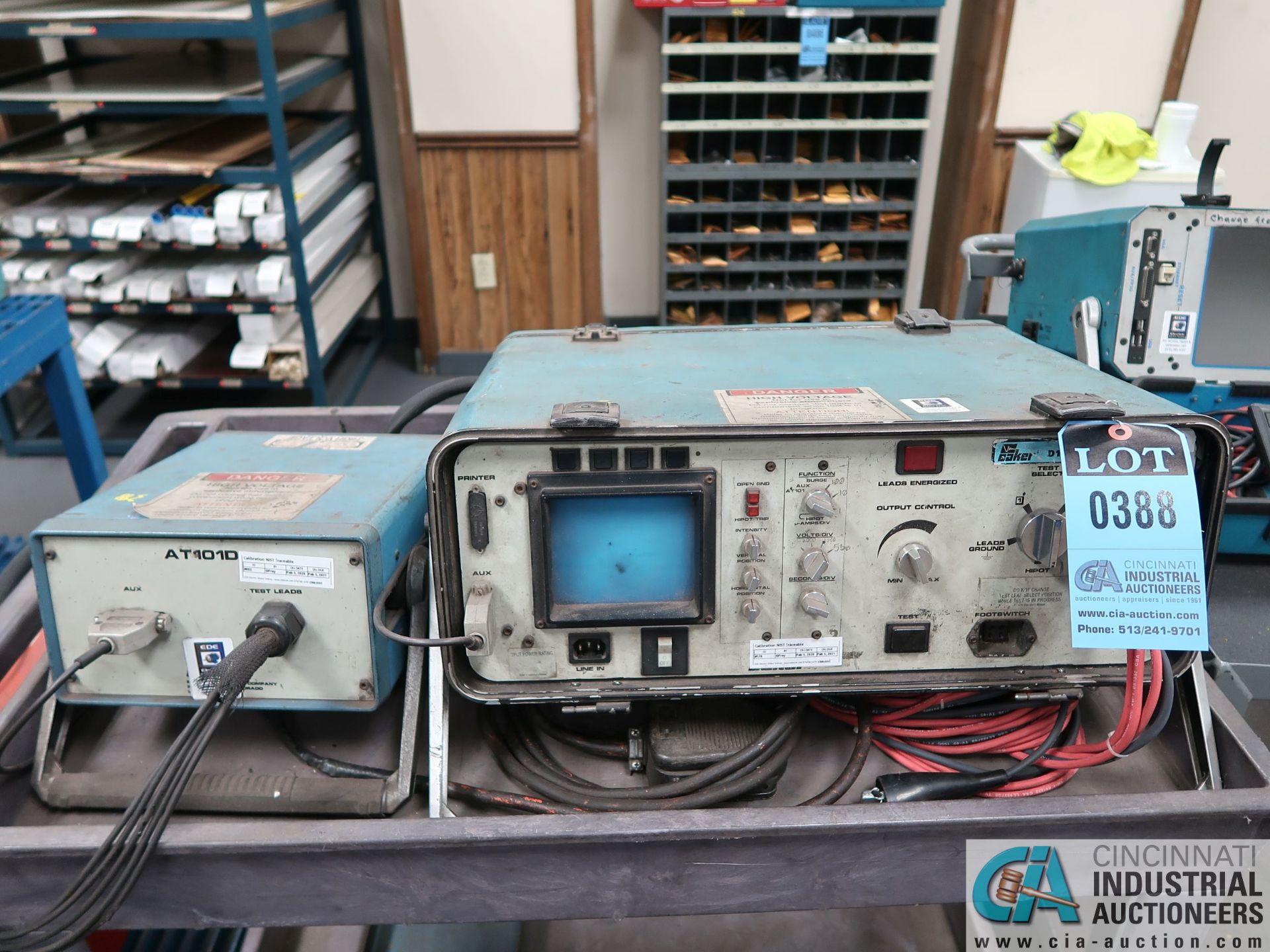 BAKER MODEL D12000 12 KV SURGE AND DC HIPOT TESTER; S/N N/A