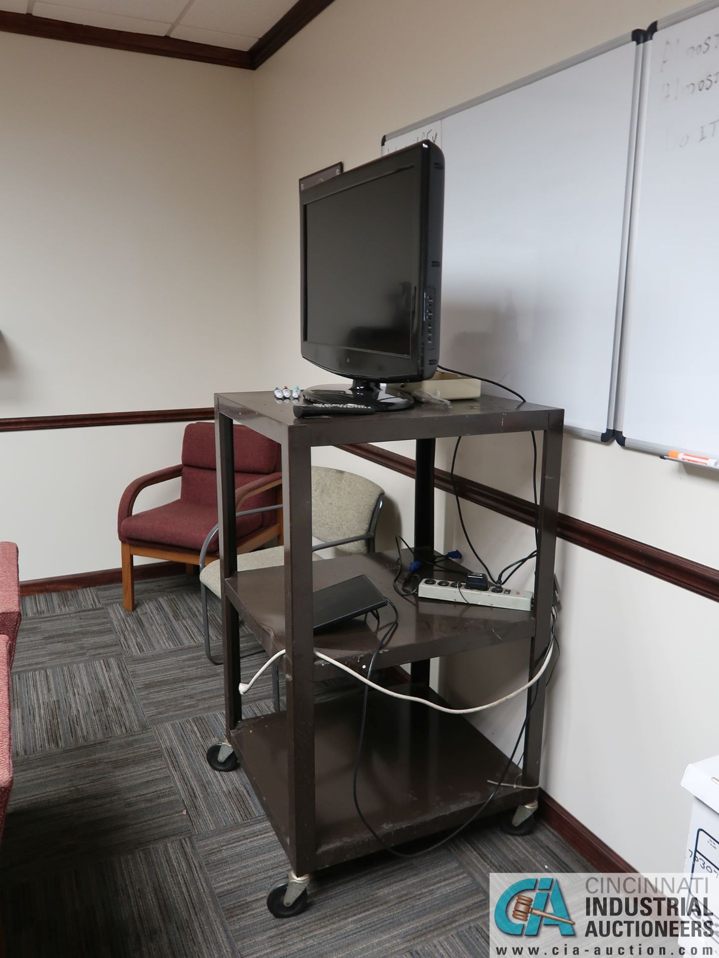 CONTENTS OF CONFRENCE ROOM INCLUDING 10' CONFRENCE TABLE, (12) CHAIRS, TV - Image 3 of 4