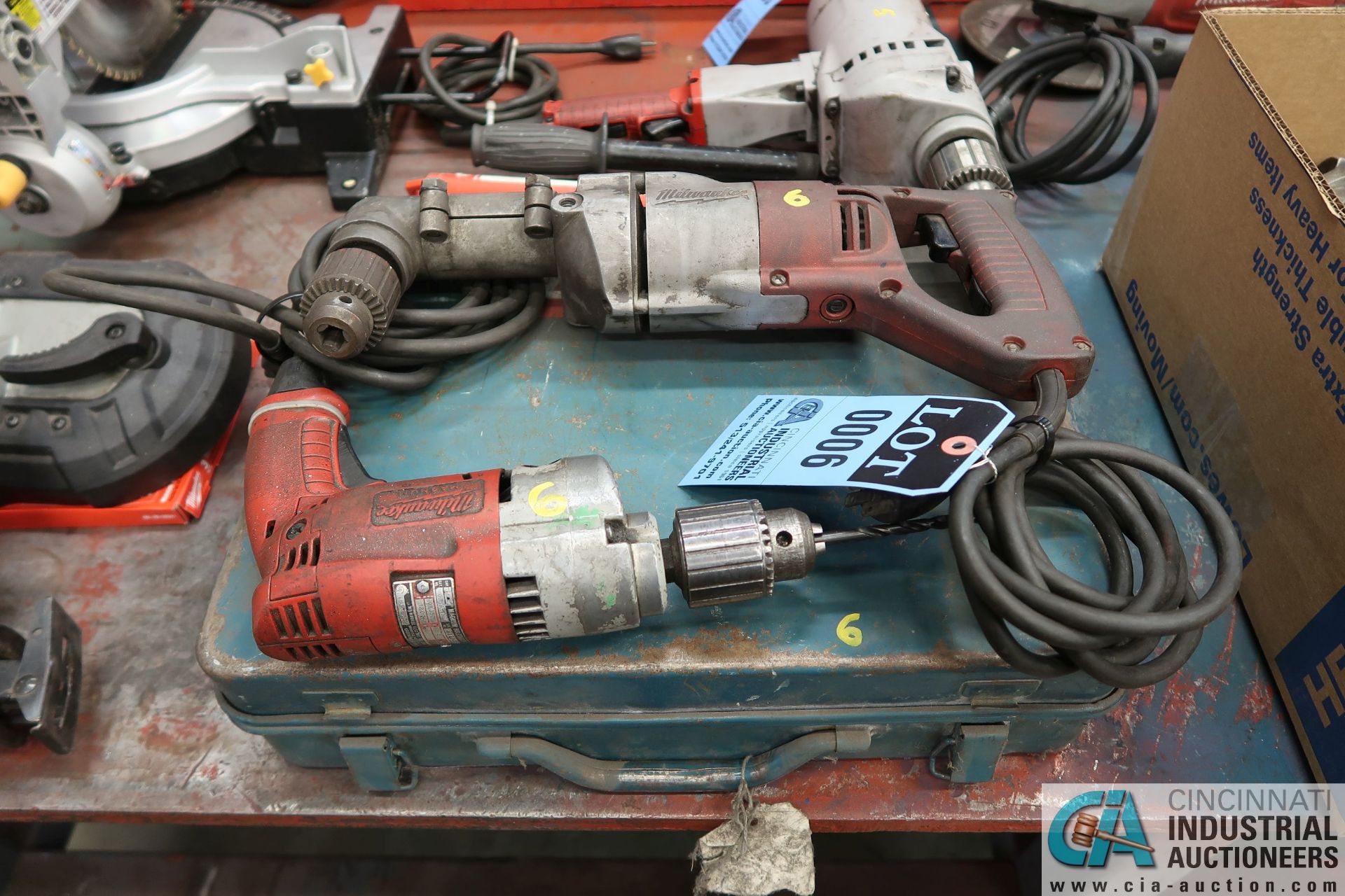 (LOT) MILWAUKEE DRILL, ANGLE DRILL AND MAKITA HAMMER DRILL