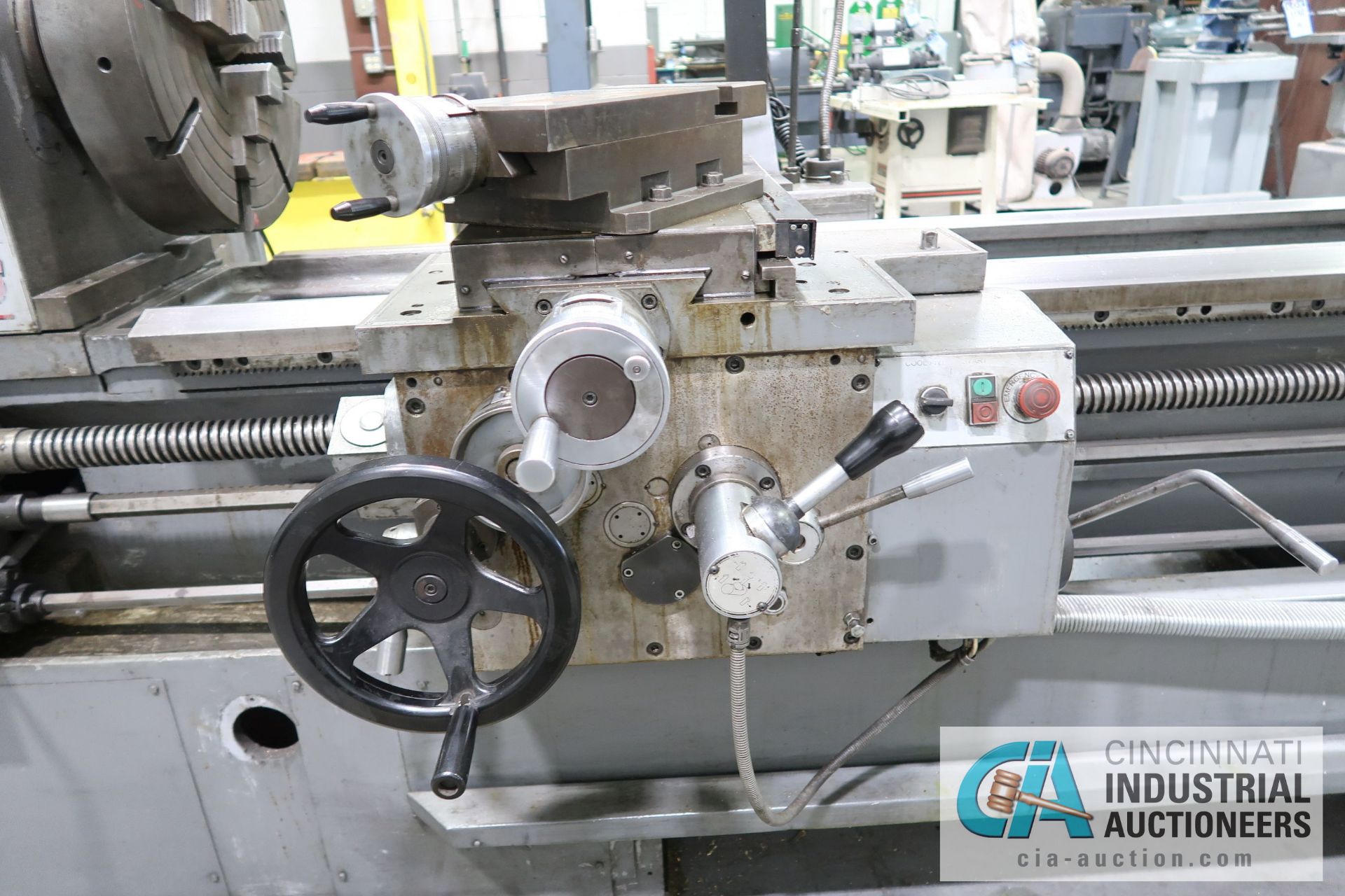 30" / 40" X120" LION MODEL C10MS GAP BED ENGINE LATHE; S/N 2092, 20" 4-JAW CHUCK, TAILSTOCK, (3) - Image 9 of 16