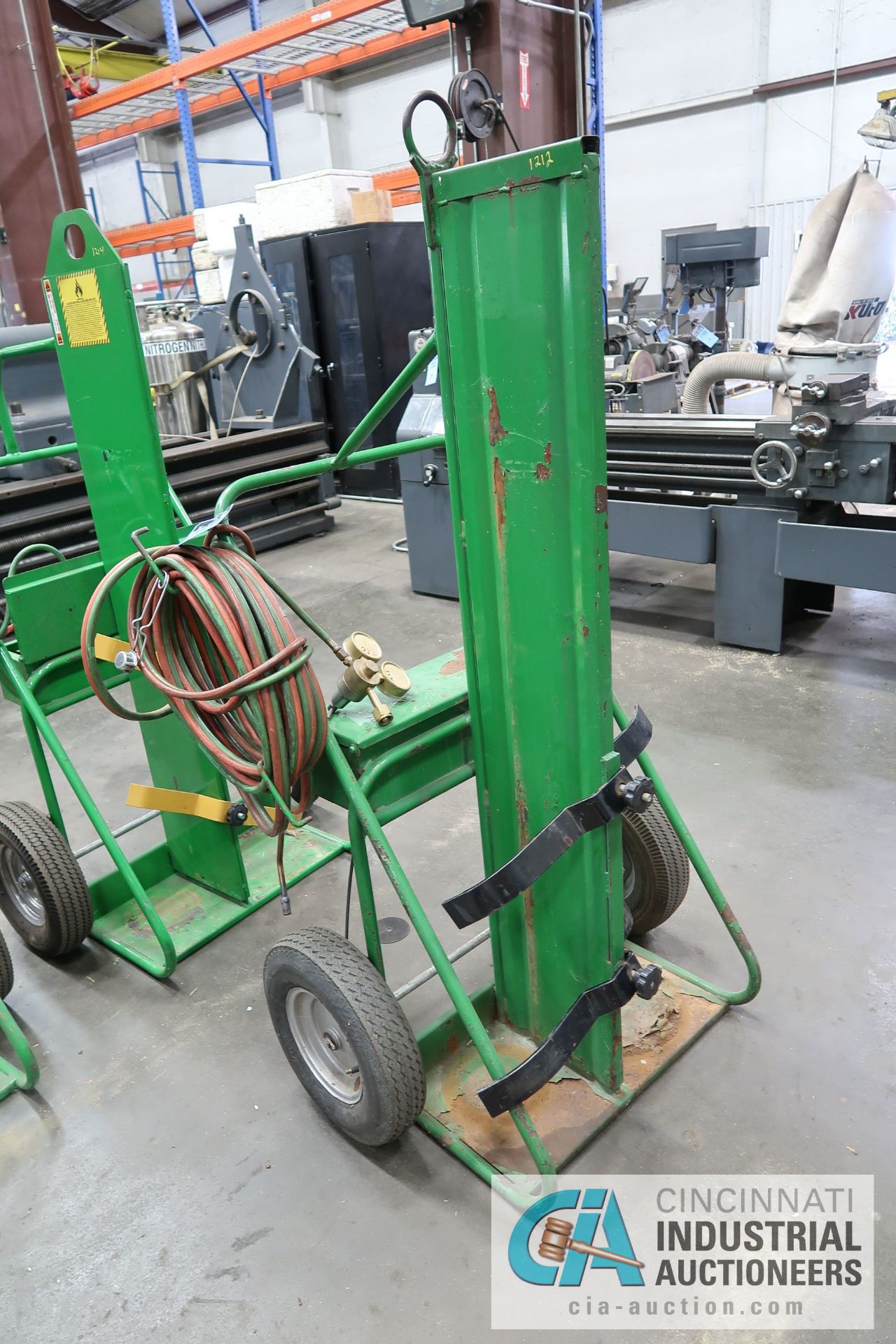 ACETYLENE CART WITH HOSE AND GAGES