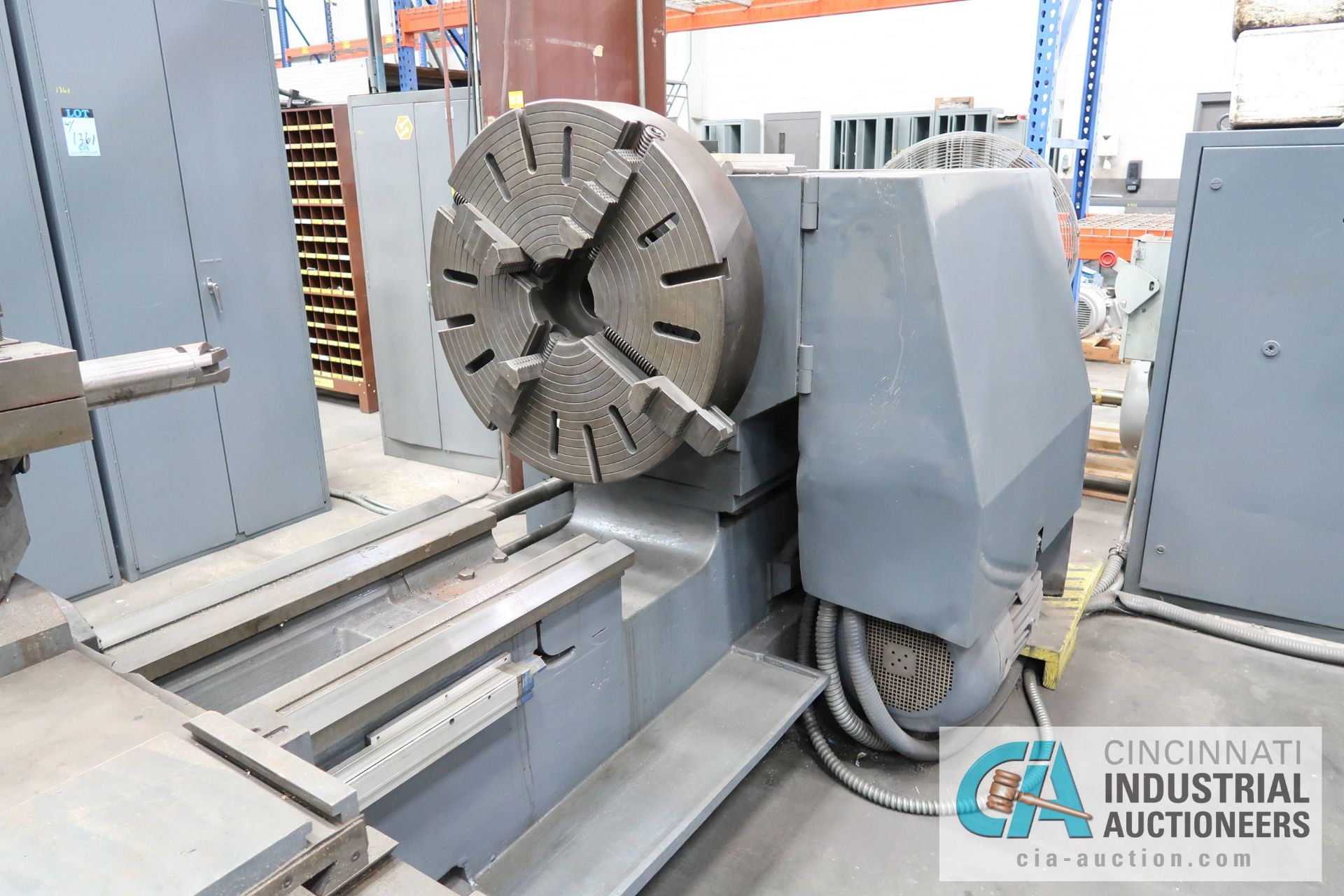 40" / 48" X 220" POREBA MODEL TPK-90/5M GAP BED ENGINE LATHE; S/N 1179-1285, 31" 4-JAW CHUCK, - Image 16 of 17