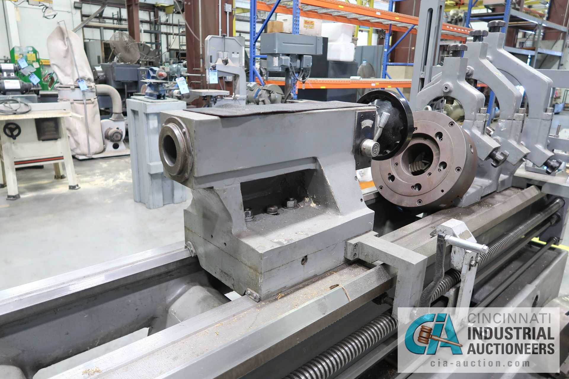 30" / 40" X120" LION MODEL C10MS GAP BED ENGINE LATHE; S/N 2092, 20" 4-JAW CHUCK, TAILSTOCK, (3) - Image 11 of 16