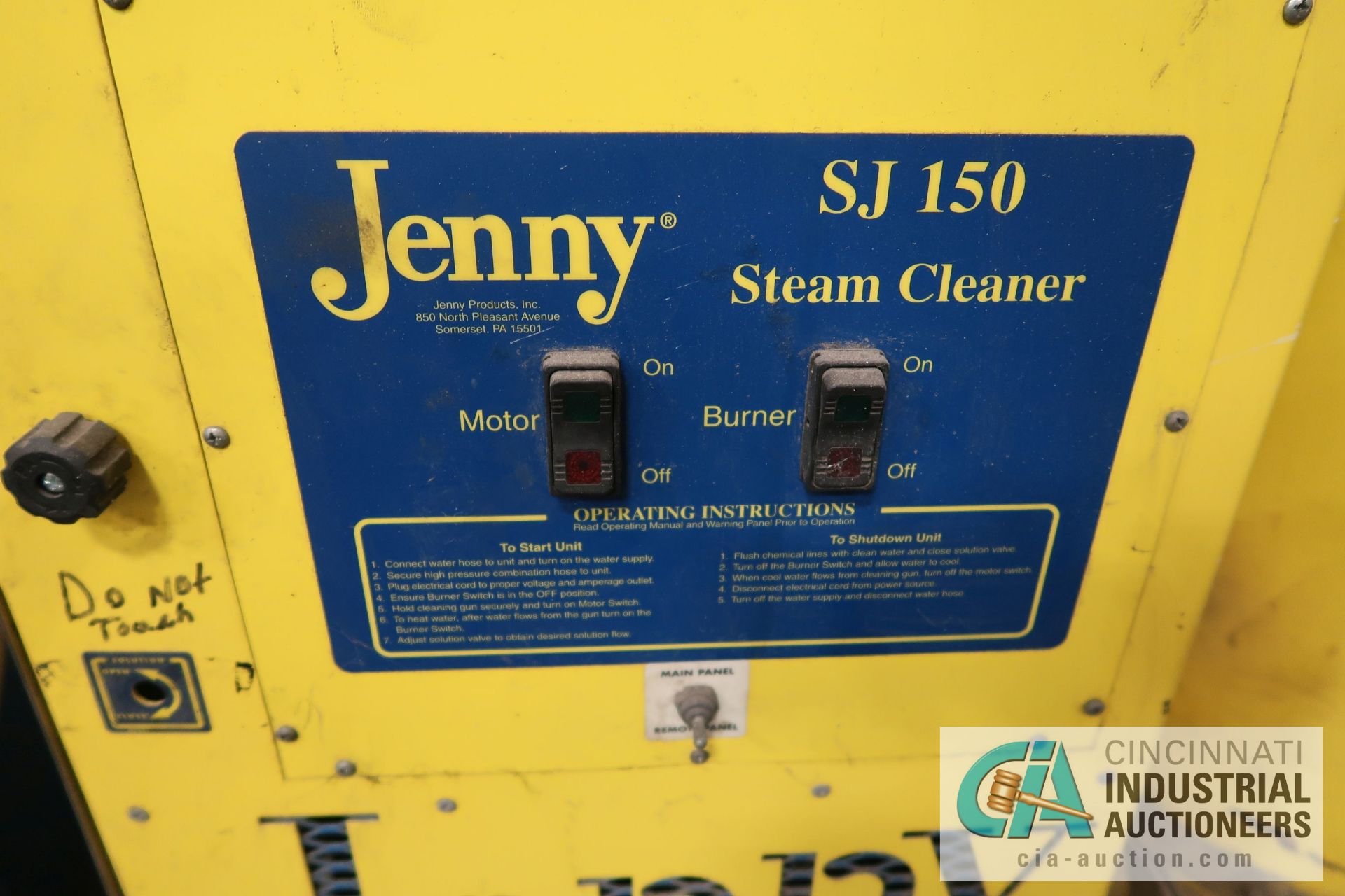 JENNY MODEL SJ-150 NATURAL GAS FIRED STEAM CLEANER WITH REEL AND WANT **TAW WILL COVER OPENING IN - Image 3 of 4