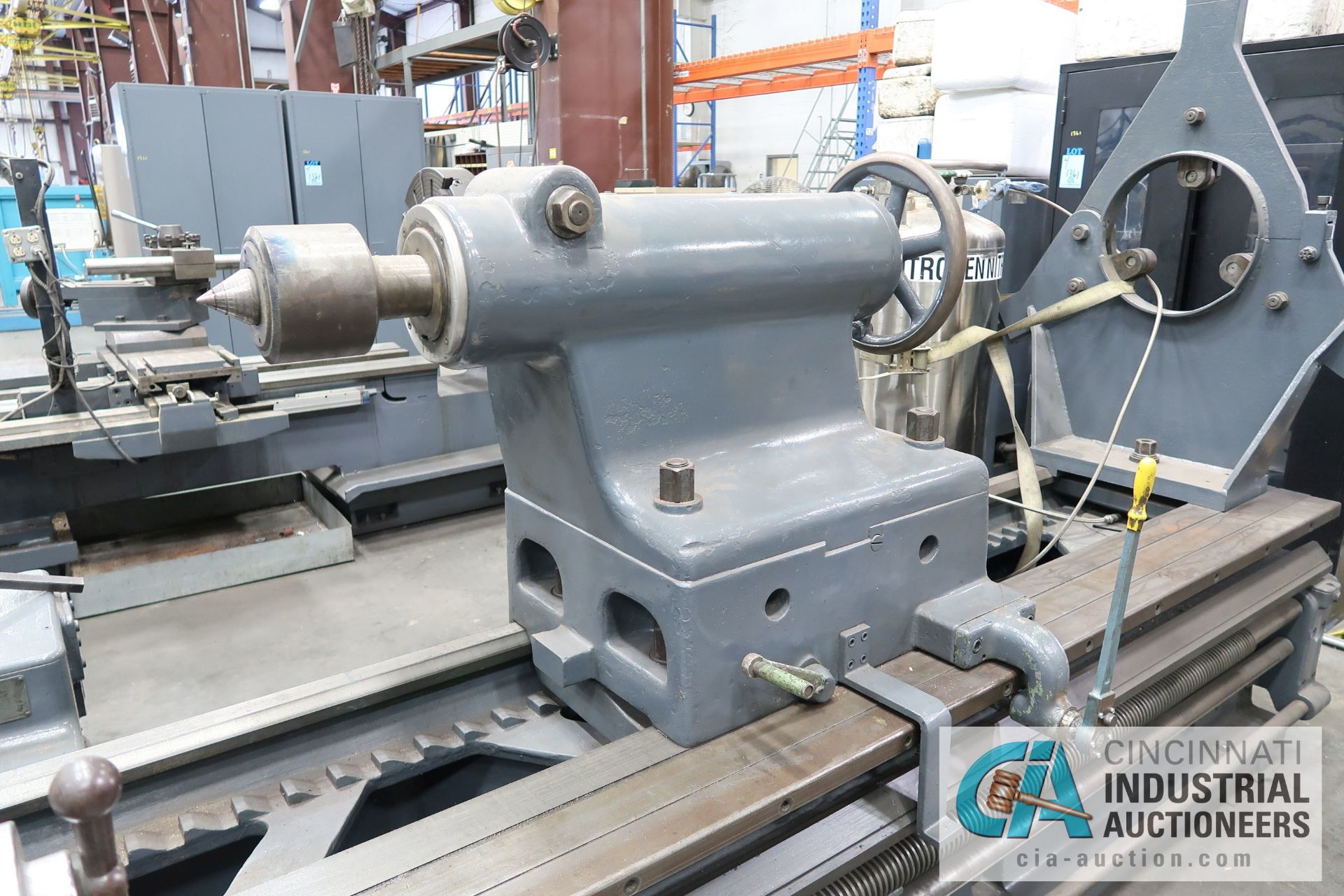 60" X 168" OERLIKON MODEL DM5S HEAVY DUTY ENGINE LATHE; S/N 257103, 48" 4-JAW CHUCK, TAILSTOCK, - Image 8 of 14