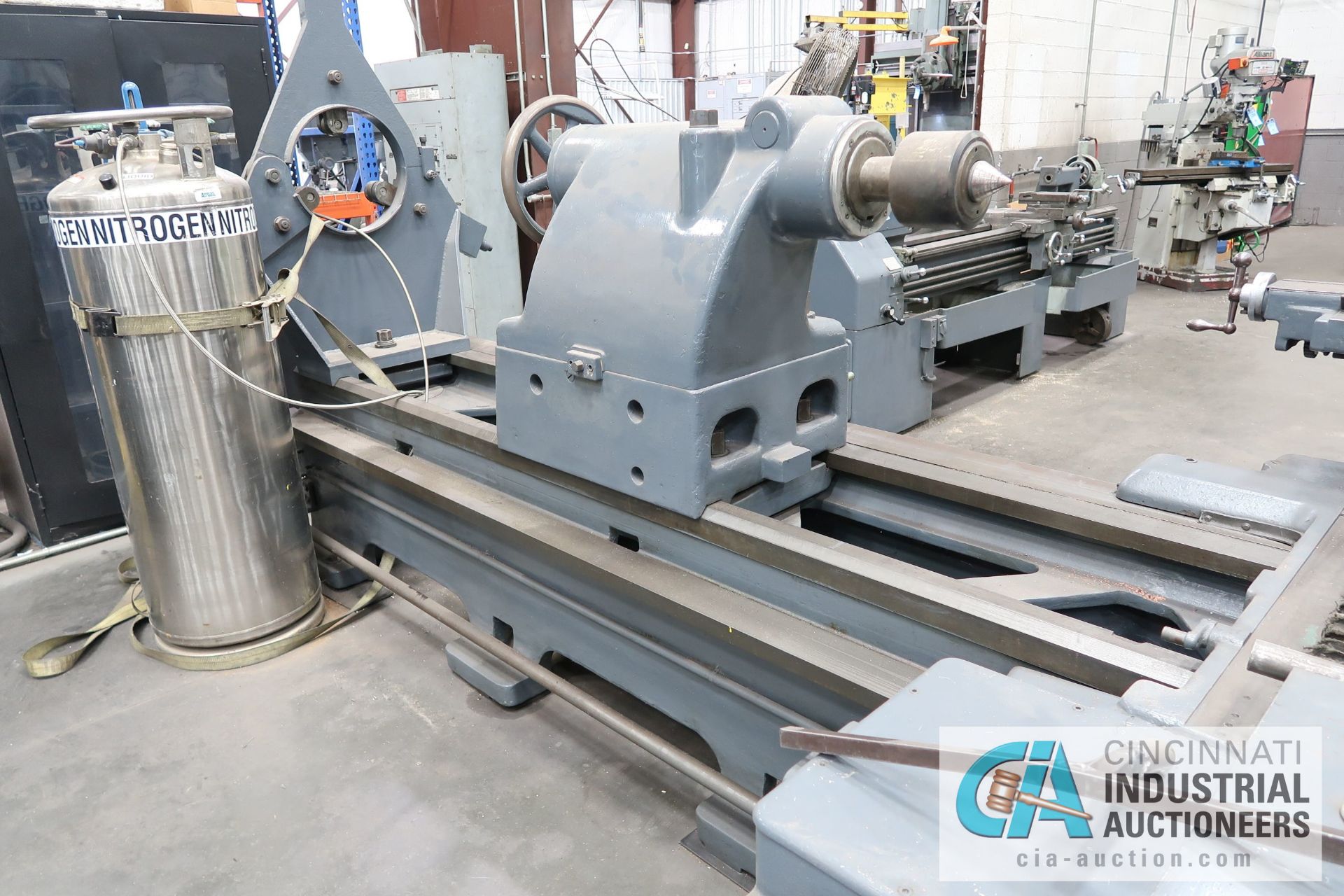 60" X 168" OERLIKON MODEL DM5S HEAVY DUTY ENGINE LATHE; S/N 257103, 48" 4-JAW CHUCK, TAILSTOCK, - Image 14 of 14