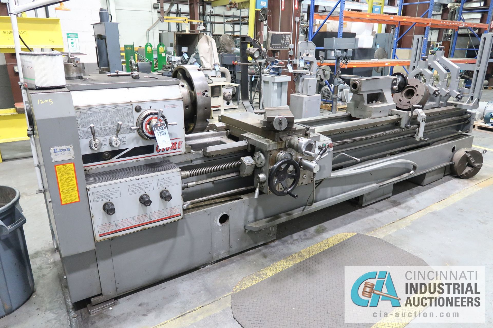 30" / 40" X120" LION MODEL C10MS GAP BED ENGINE LATHE; S/N 2092, 20" 4-JAW CHUCK, TAILSTOCK, (3) - Image 2 of 16