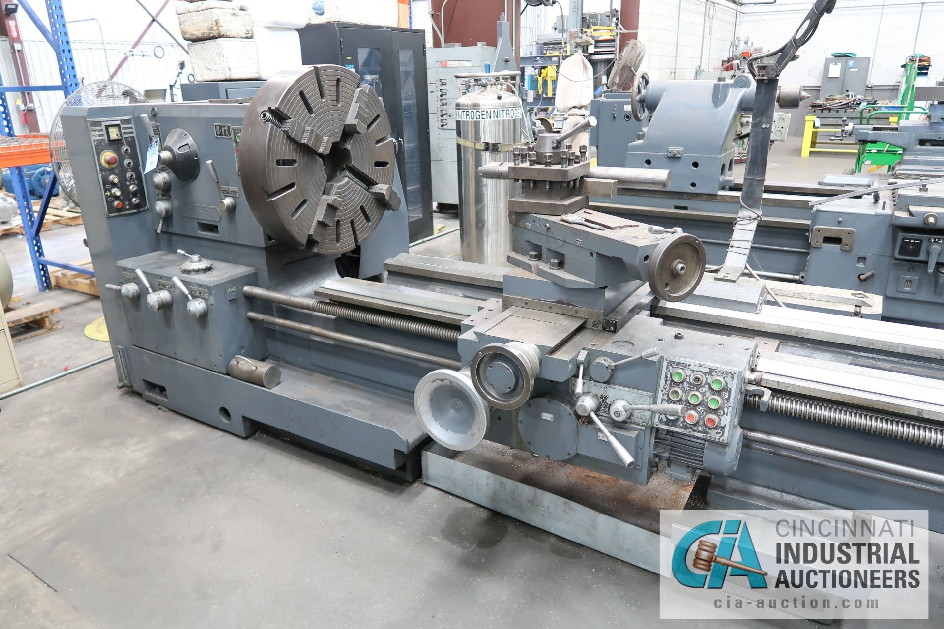 40" / 48" X 220" POREBA MODEL TPK-90/5M GAP BED ENGINE LATHE; S/N 1179-1285, 31" 4-JAW CHUCK, - Image 2 of 17