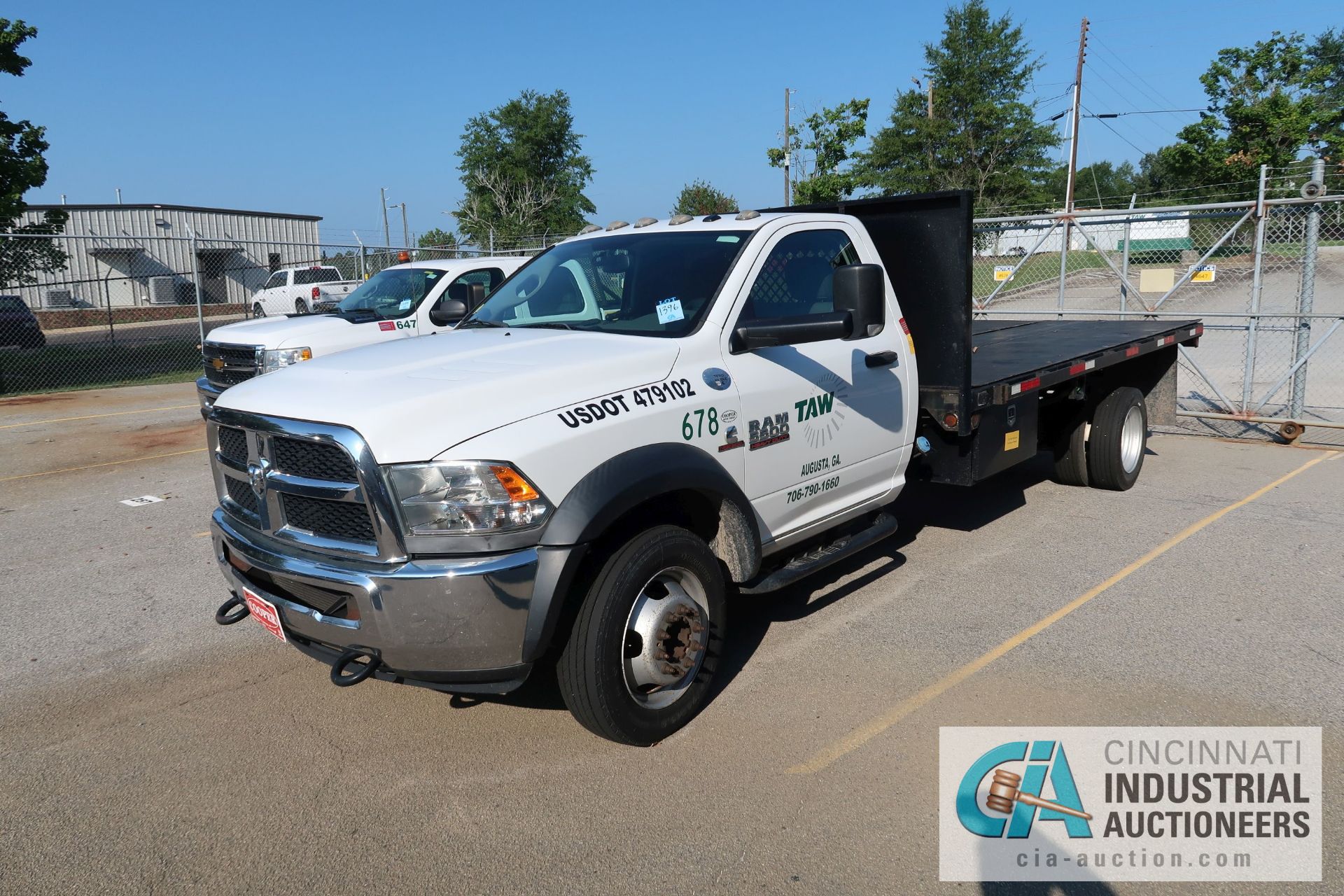 2013 DODGE RAM 5500 HEAVY DUTY DIESEL 16' FLAT BED TRUCK; VIN # 3C7WRMDL4DG538667, 6.7 LITER CUMMINS