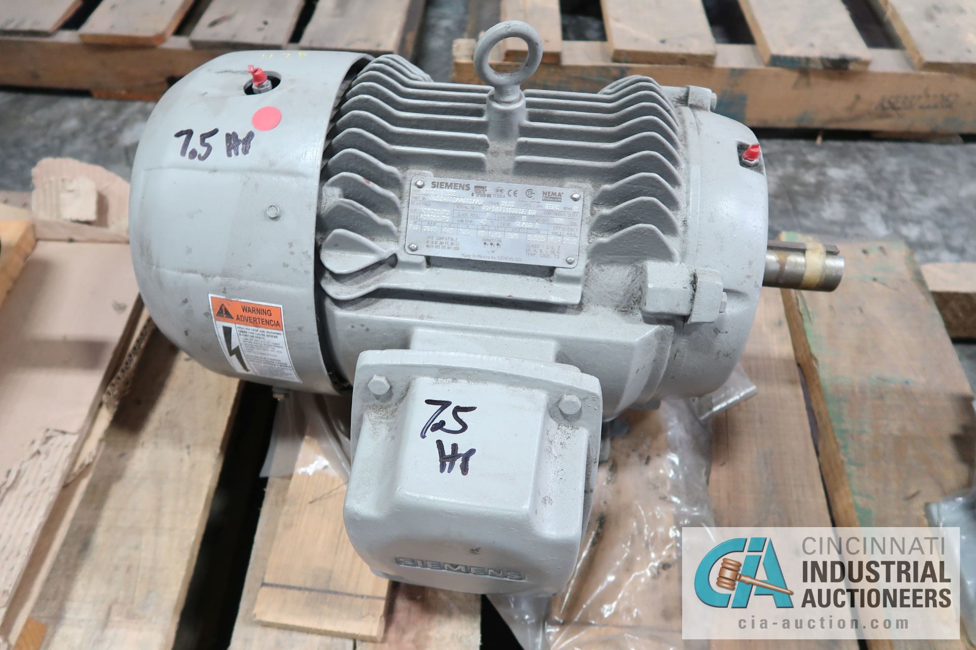 7-1/2 HP SIEMENS TYPE SD100 ELECTRIC MOTORS, 1,765 RPM (NEW) - Image 6 of 7