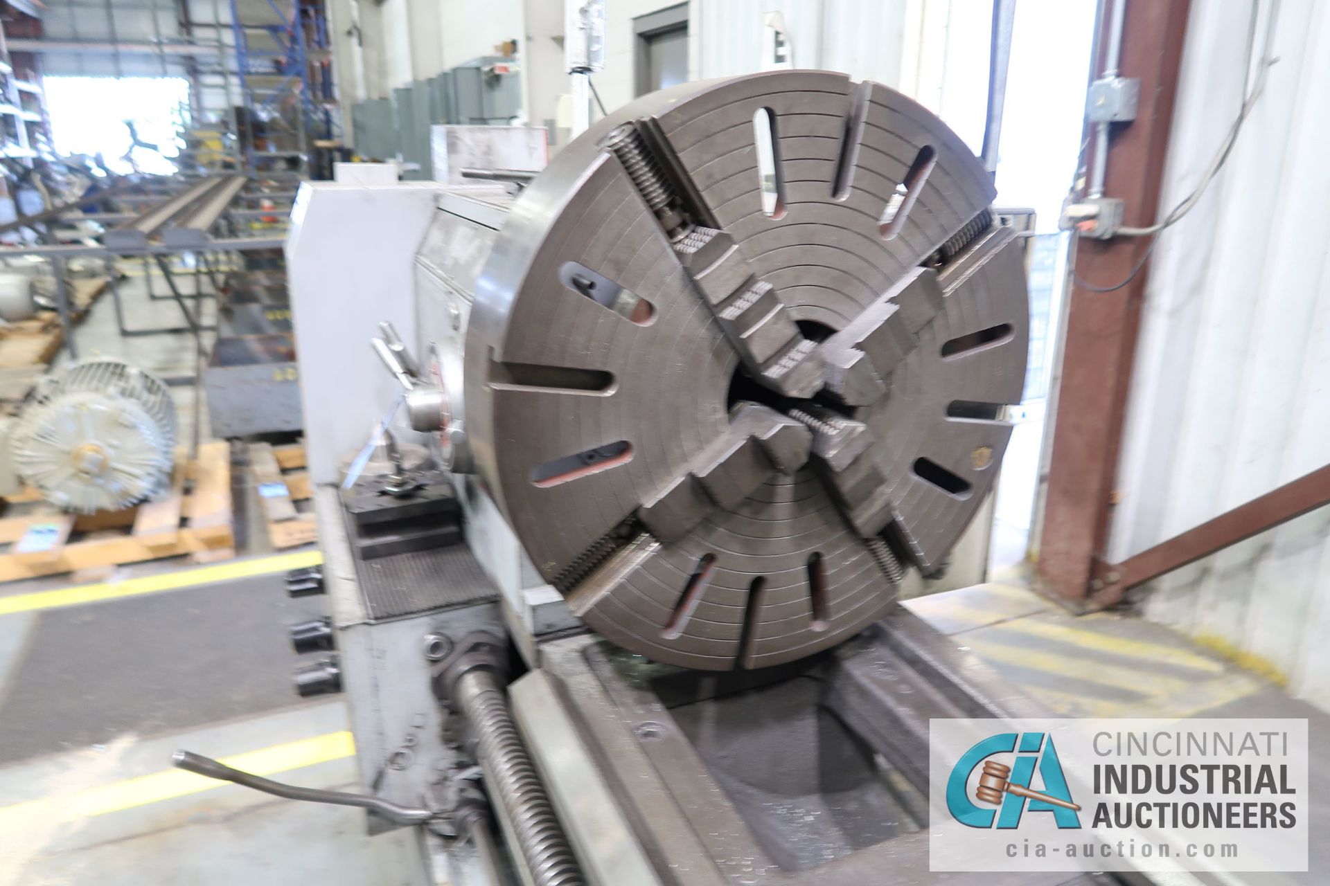30" / 40" X 156" LION MODEL C10MS GAP BED ENGINE LATHE; S/N 2257, 24" 4-JAW CHUCK, TAILSTOCK, (3) - Image 7 of 14