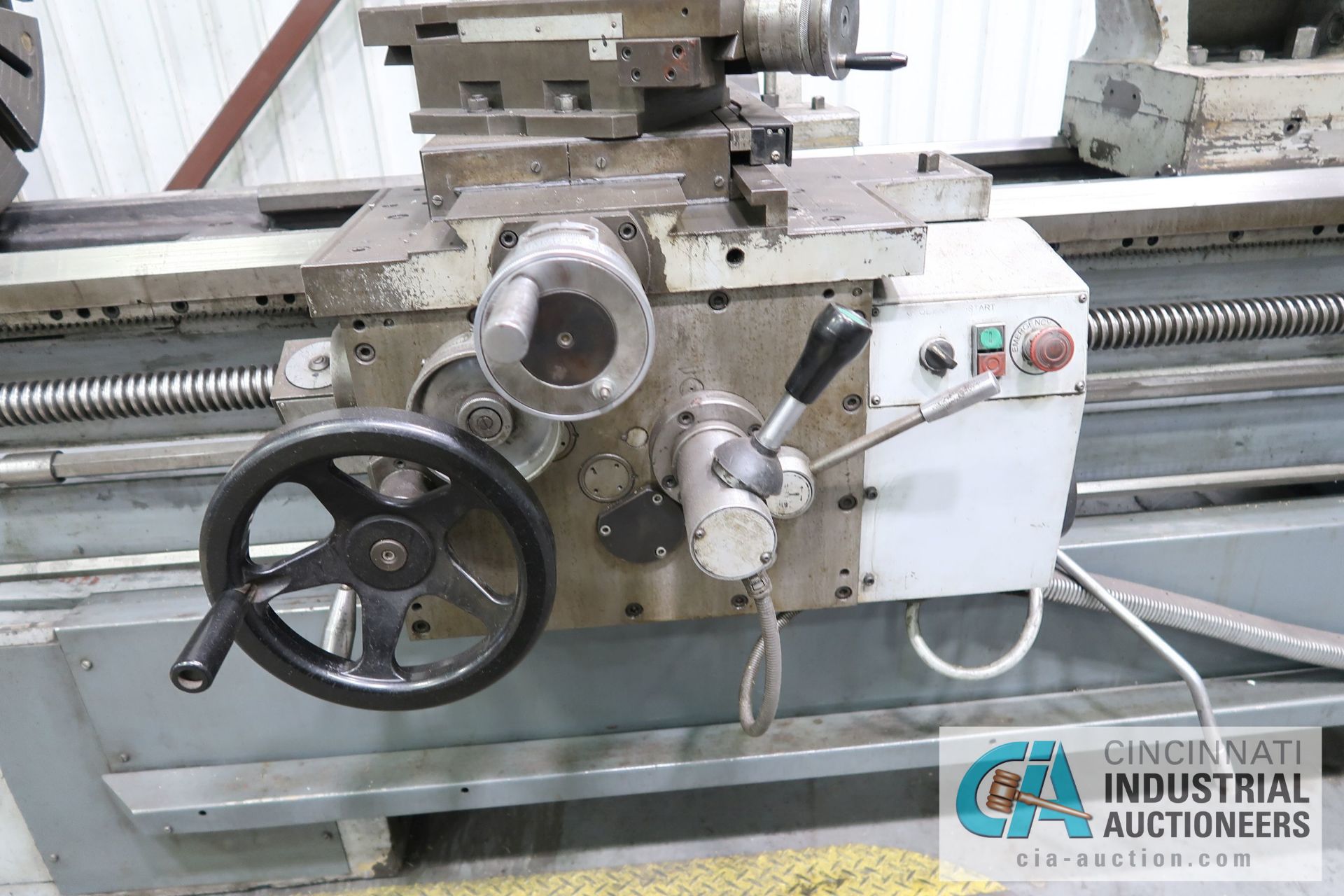 30" / 40" X 156" LION MODEL C10MS GAP BED ENGINE LATHE; S/N 2257, 24" 4-JAW CHUCK, TAILSTOCK, (3) - Image 9 of 14