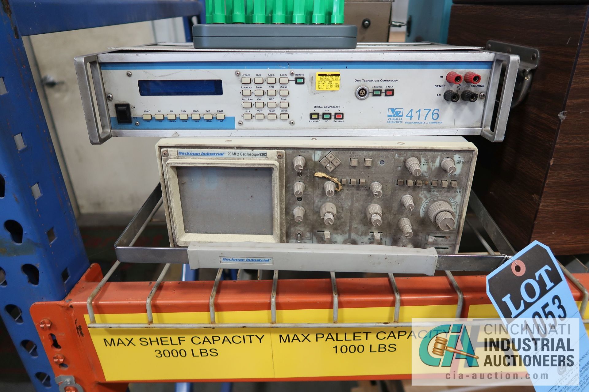 (LOT) VALHALLA 4176 OHMMETER, BECKMAN 9202 OCILLOSCOPE, MONOLITHIC LRMS 5200A OHMMETER, AC DRIVE - Image 2 of 4