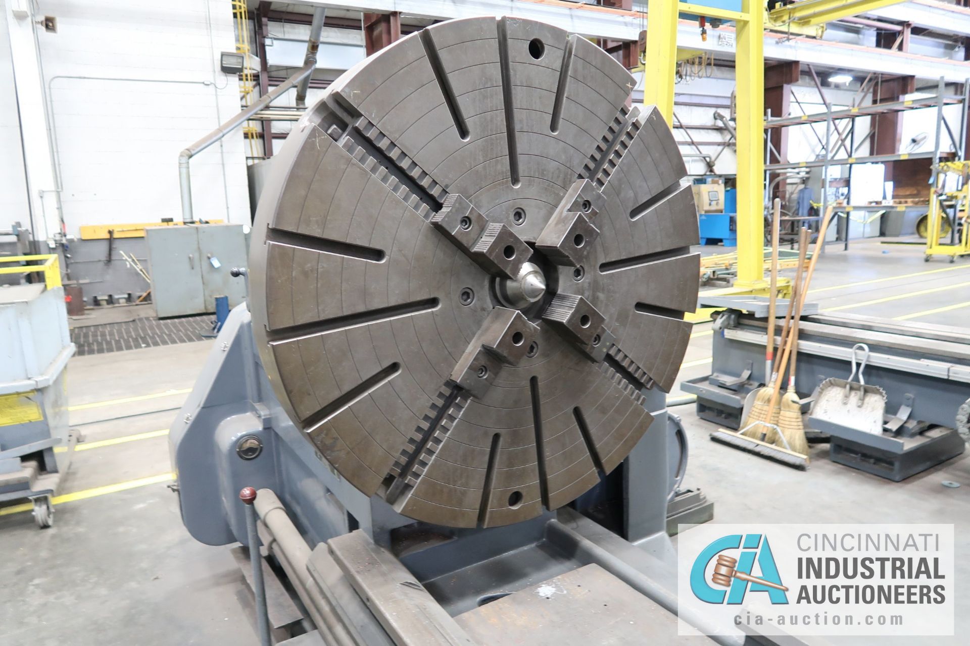 60" X 168" OERLIKON MODEL DM5S HEAVY DUTY ENGINE LATHE; S/N 257103, 48" 4-JAW CHUCK, TAILSTOCK, - Image 5 of 14