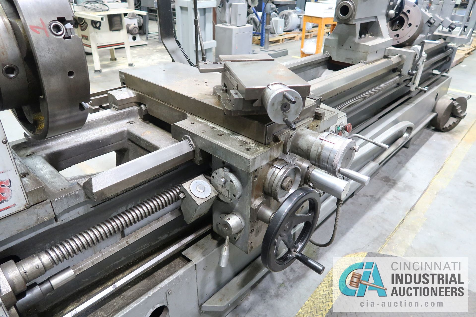 30" / 40" X120" LION MODEL C10MS GAP BED ENGINE LATHE; S/N 2092, 20" 4-JAW CHUCK, TAILSTOCK, (3) - Image 8 of 16