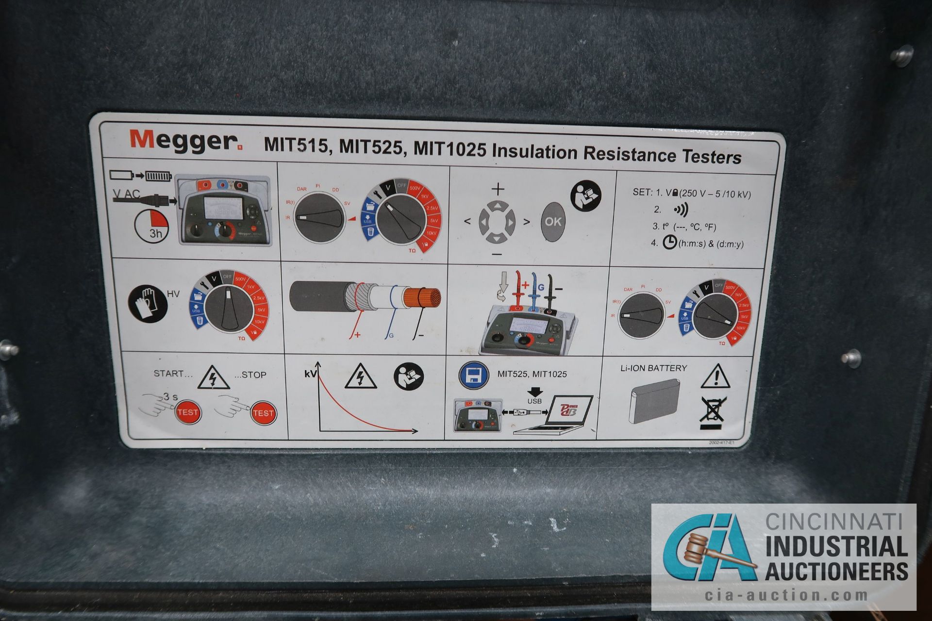 MEGGER MODEL MIT525 5KV INSULATION TESTER - Image 3 of 4