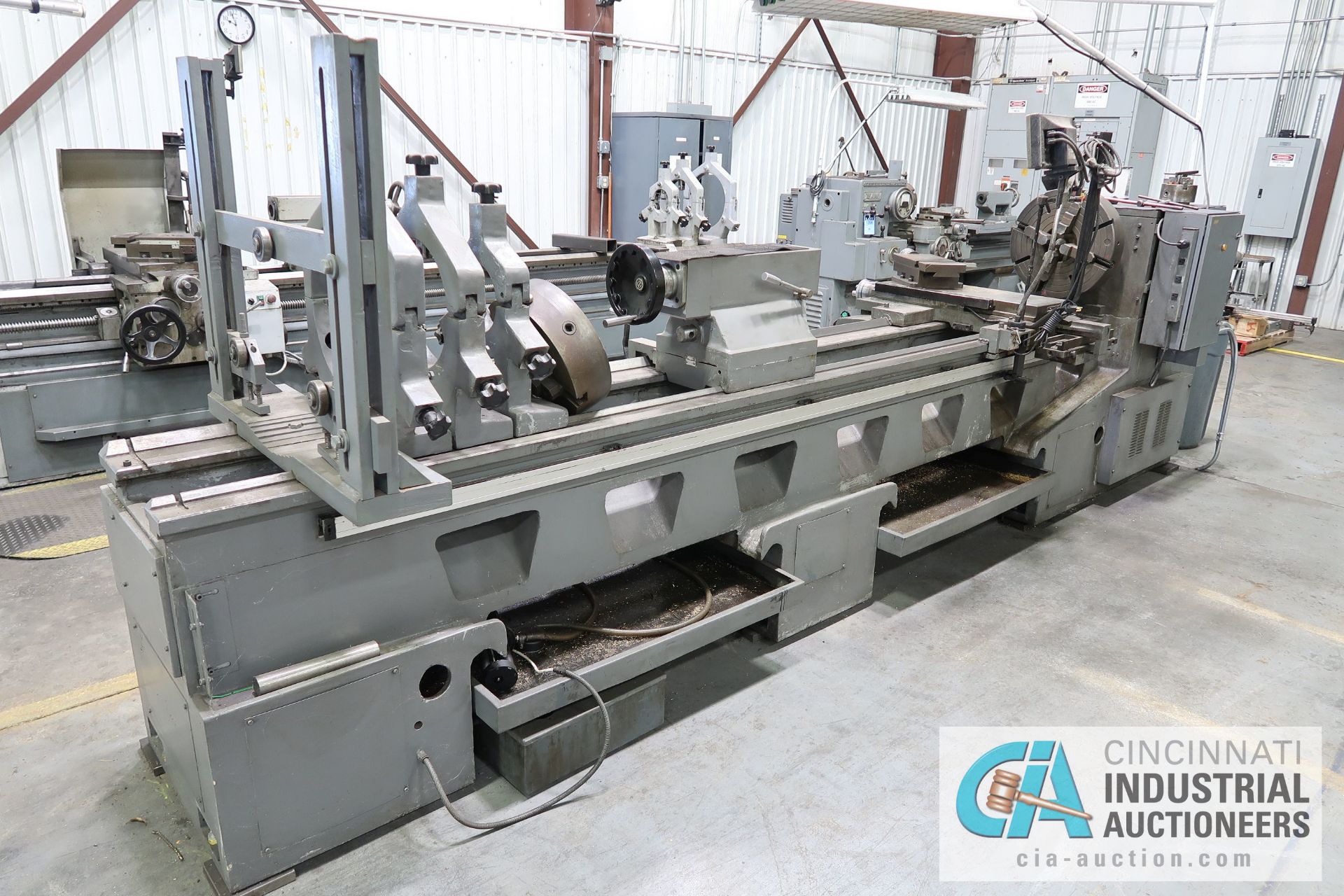30" / 40" X120" LION MODEL C10MS GAP BED ENGINE LATHE; S/N 2092, 20" 4-JAW CHUCK, TAILSTOCK, (3) - Image 16 of 16