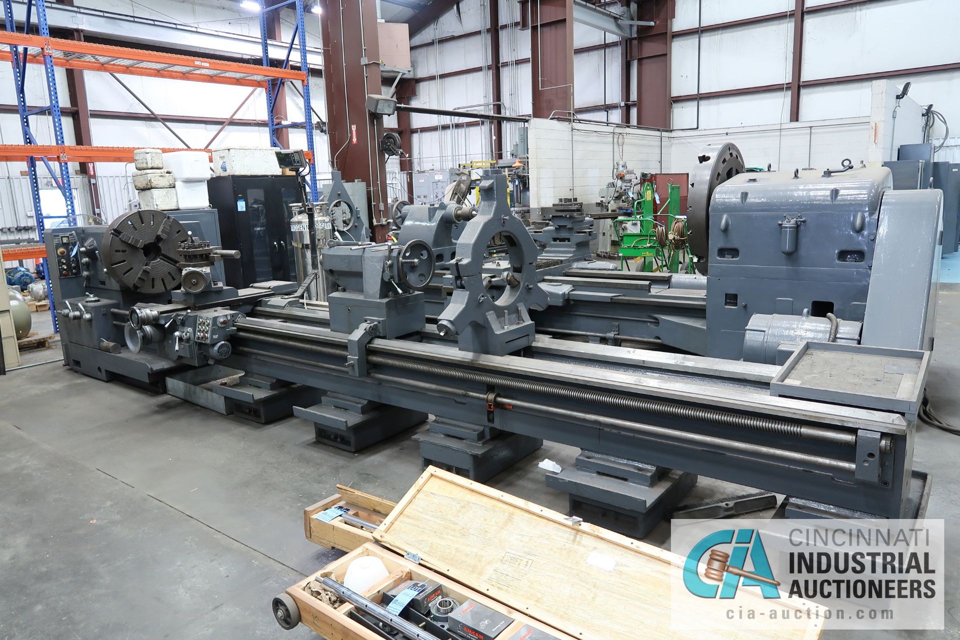 40" / 48" X 220" POREBA MODEL TPK-90/5M GAP BED ENGINE LATHE; S/N 1179-1285, 31" 4-JAW CHUCK,