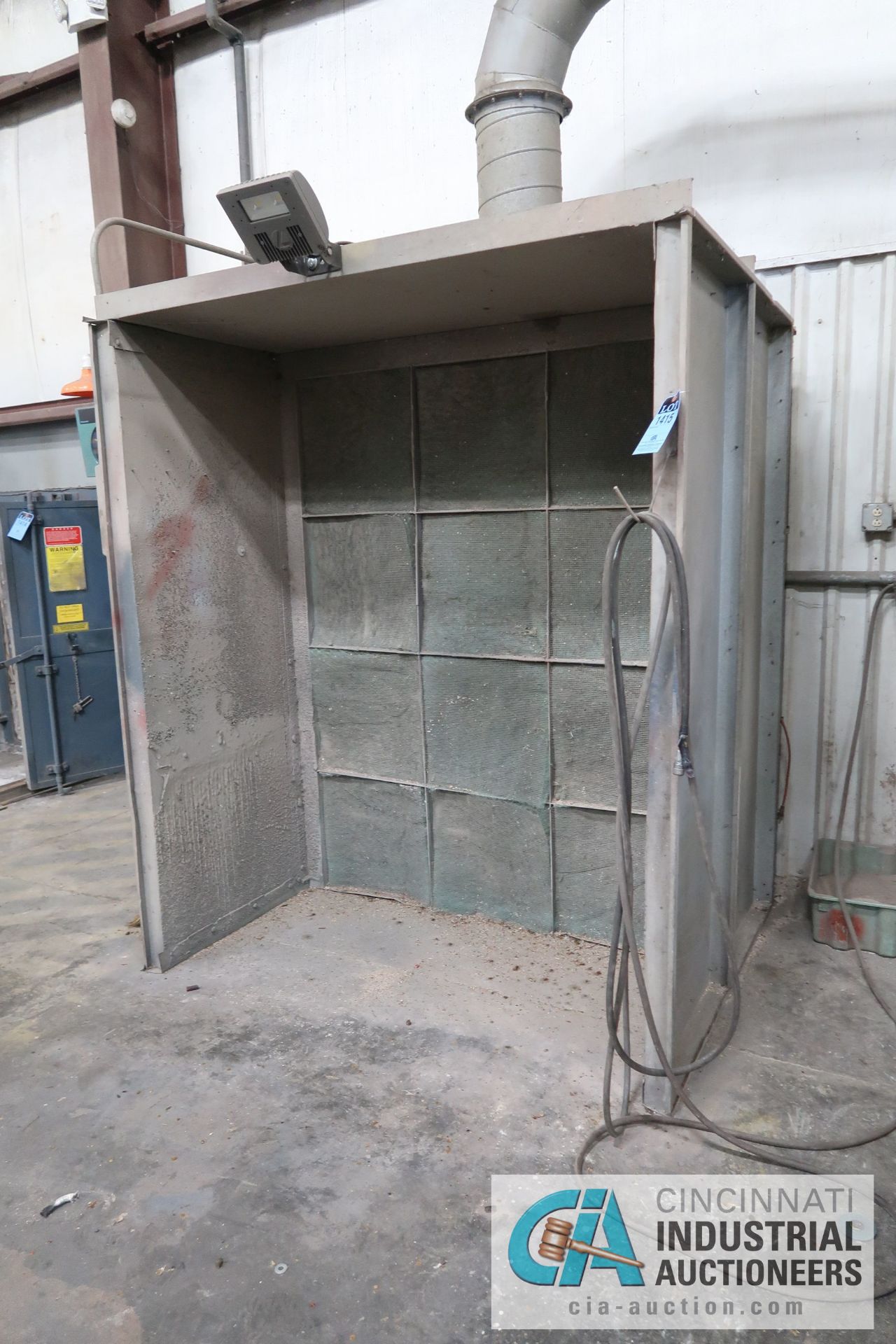 6' X 7' BACK DRAFT SPRAY BOOTH **TAW WILL COVER OPENING IN WALL**