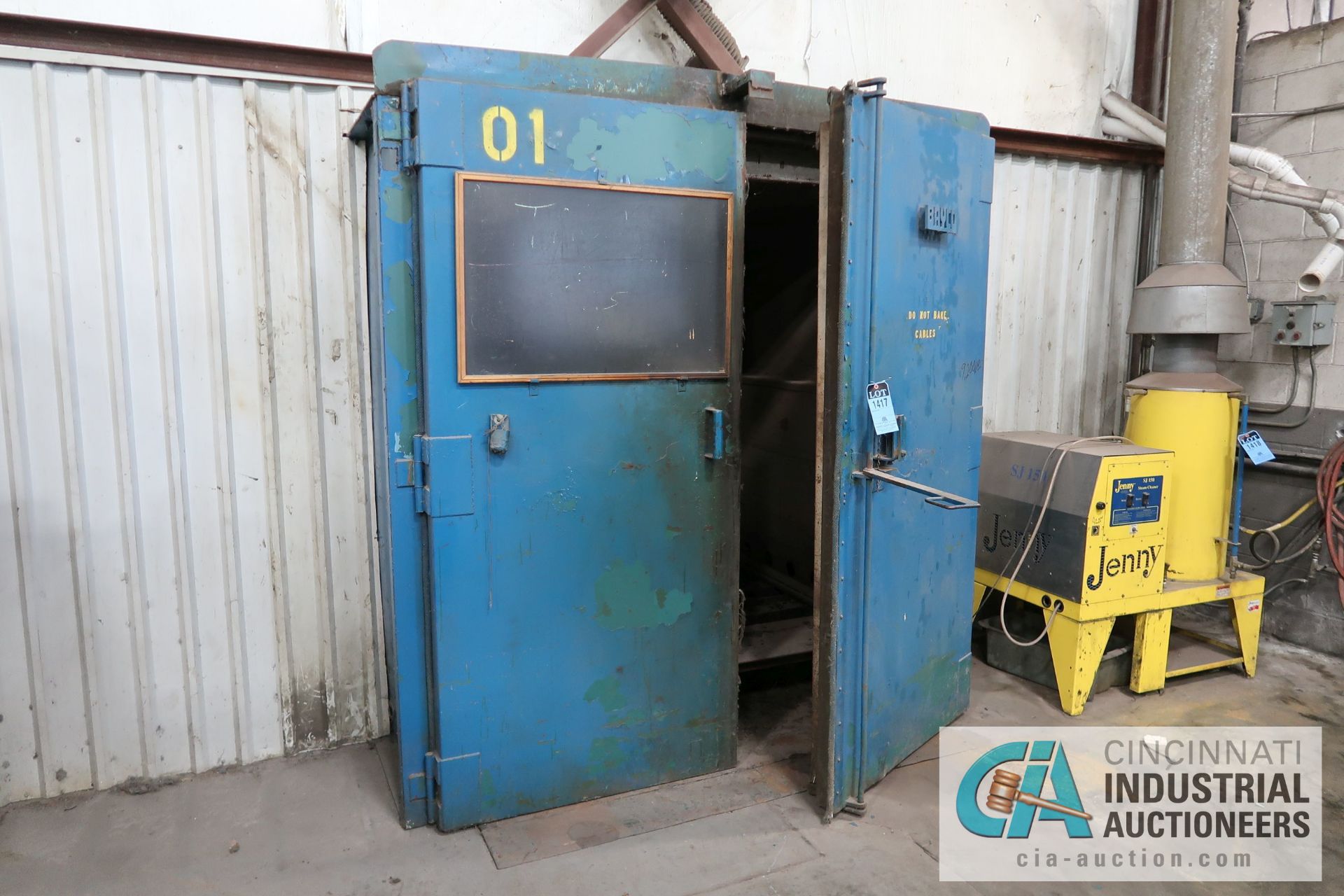 6' X 8' X 7' BAYCO NATURAL GAS FIRED OVEN **OUT OF SERVICE** **TAW WILL COVER OPENING IN WALL**