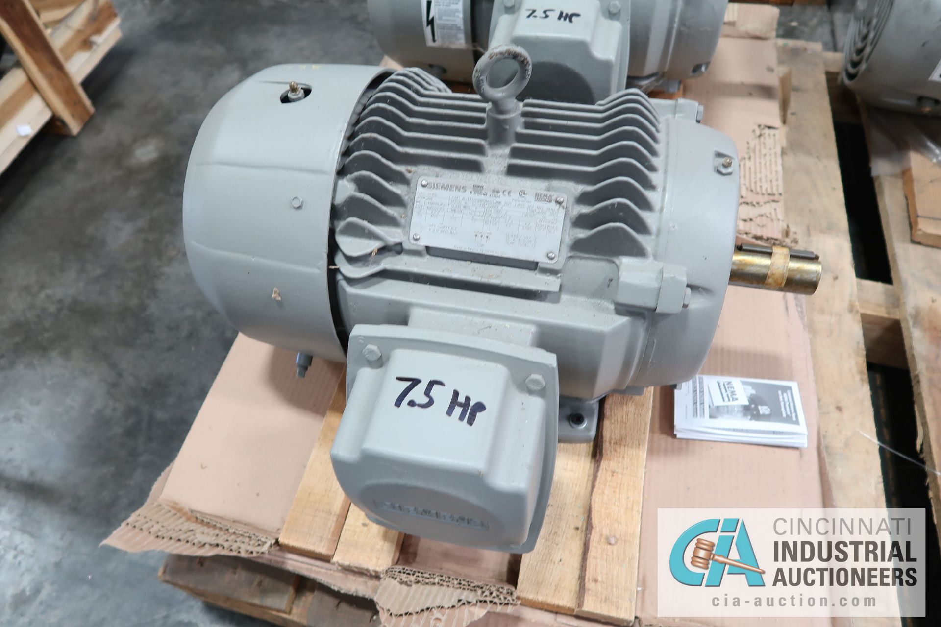 7-1/2 HP SIEMENS TYPE SD100 ELECTRIC MOTORS, 1,765 RPM (NEW) - Image 2 of 7