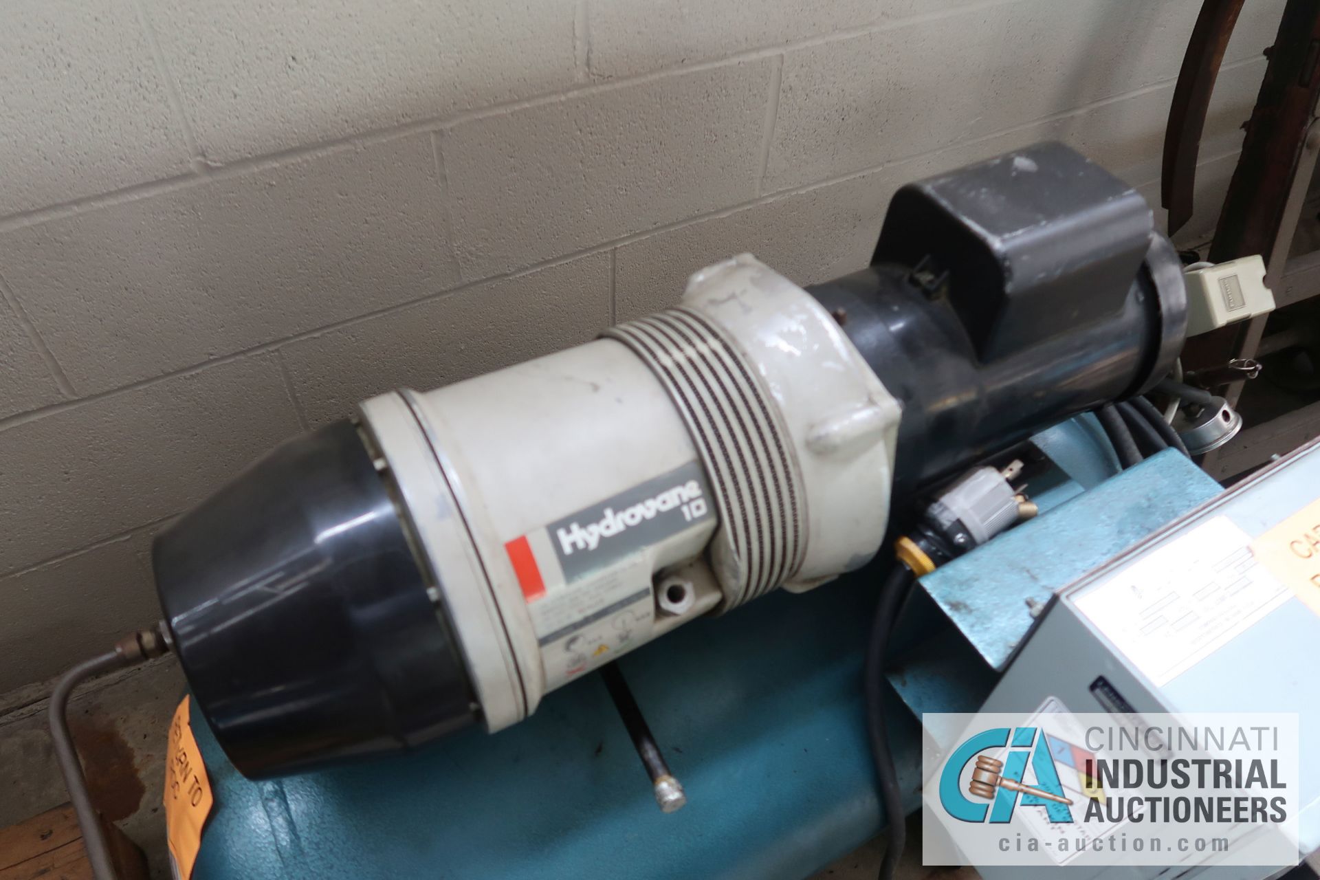 2 HP COMPAIR MODEL 10 PURS HORIZONTAL TANK AIR COMPRESSOR; S/N 010-000758, 3 PHASE, 230 VOLTS, HOURS - Image 2 of 6