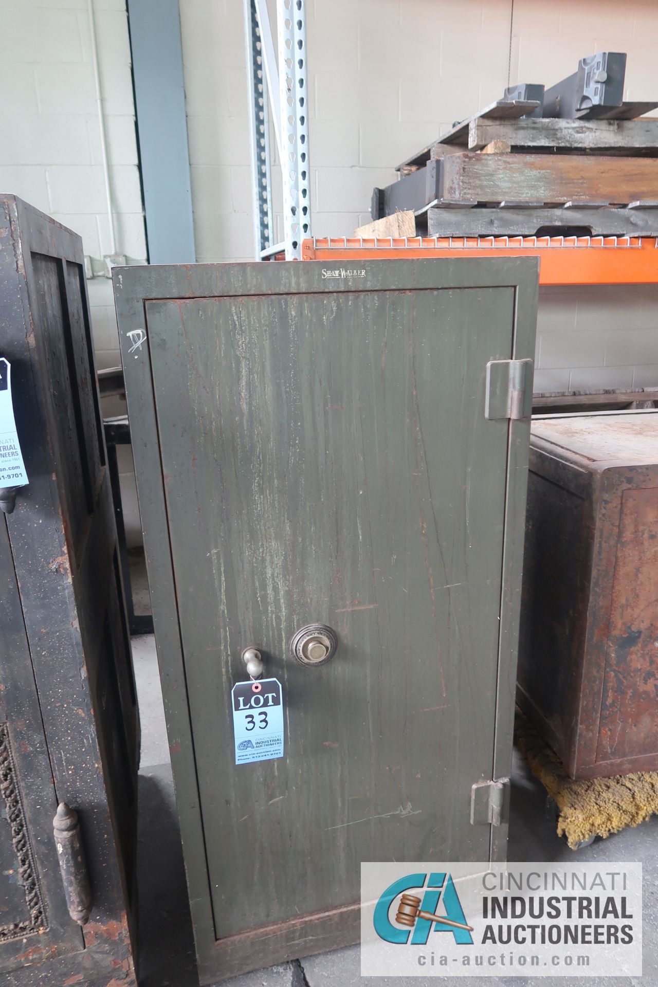 25" X 27" X 51" HIGH SHAW-WALKER TWO-DOOR COMBINATION SAFE **LOCKED CLOSED - NO COMBINATION**