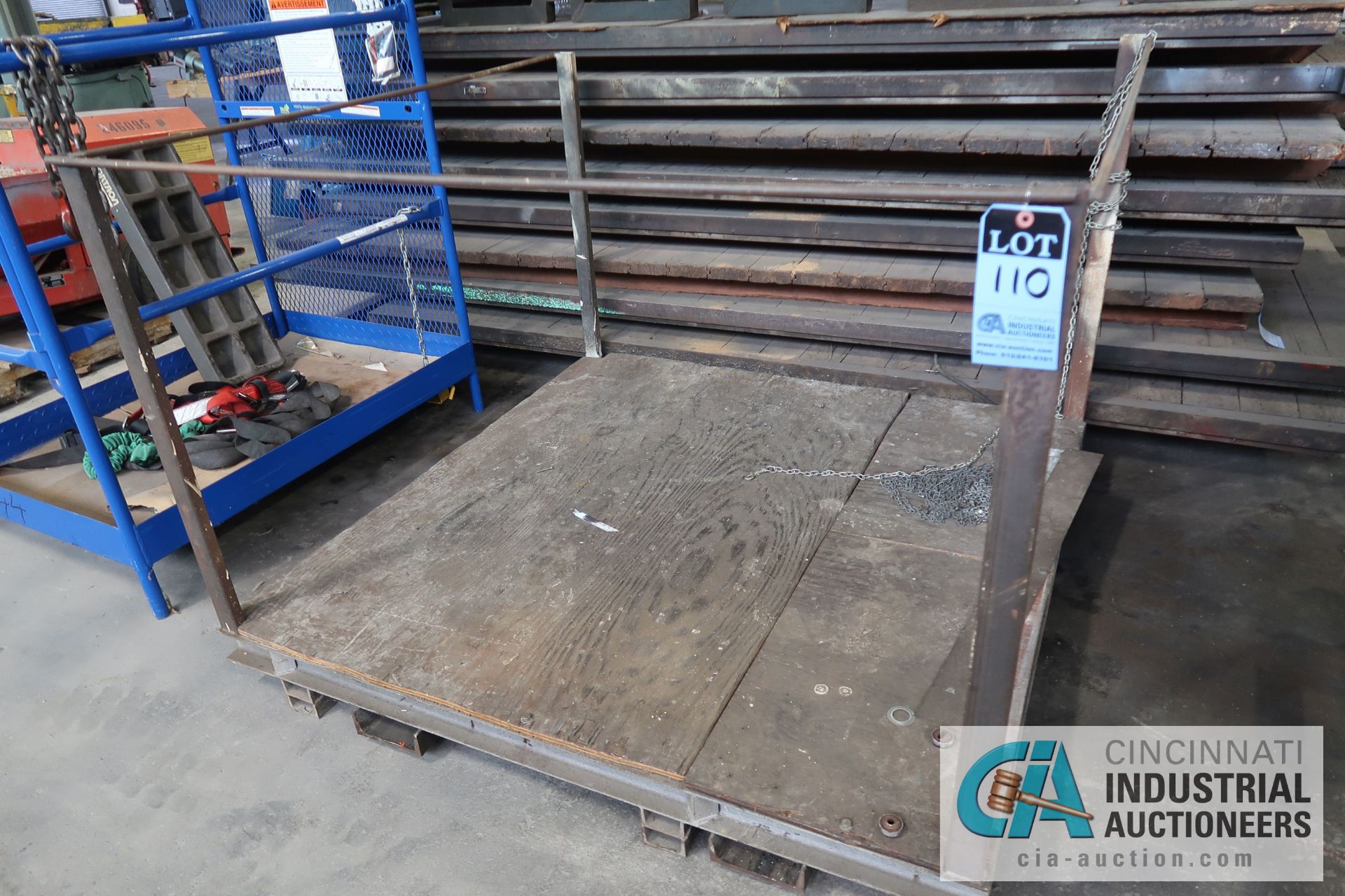 58" X 58" SHOP BUILT FORKLIFT SAFETY PLATFORM