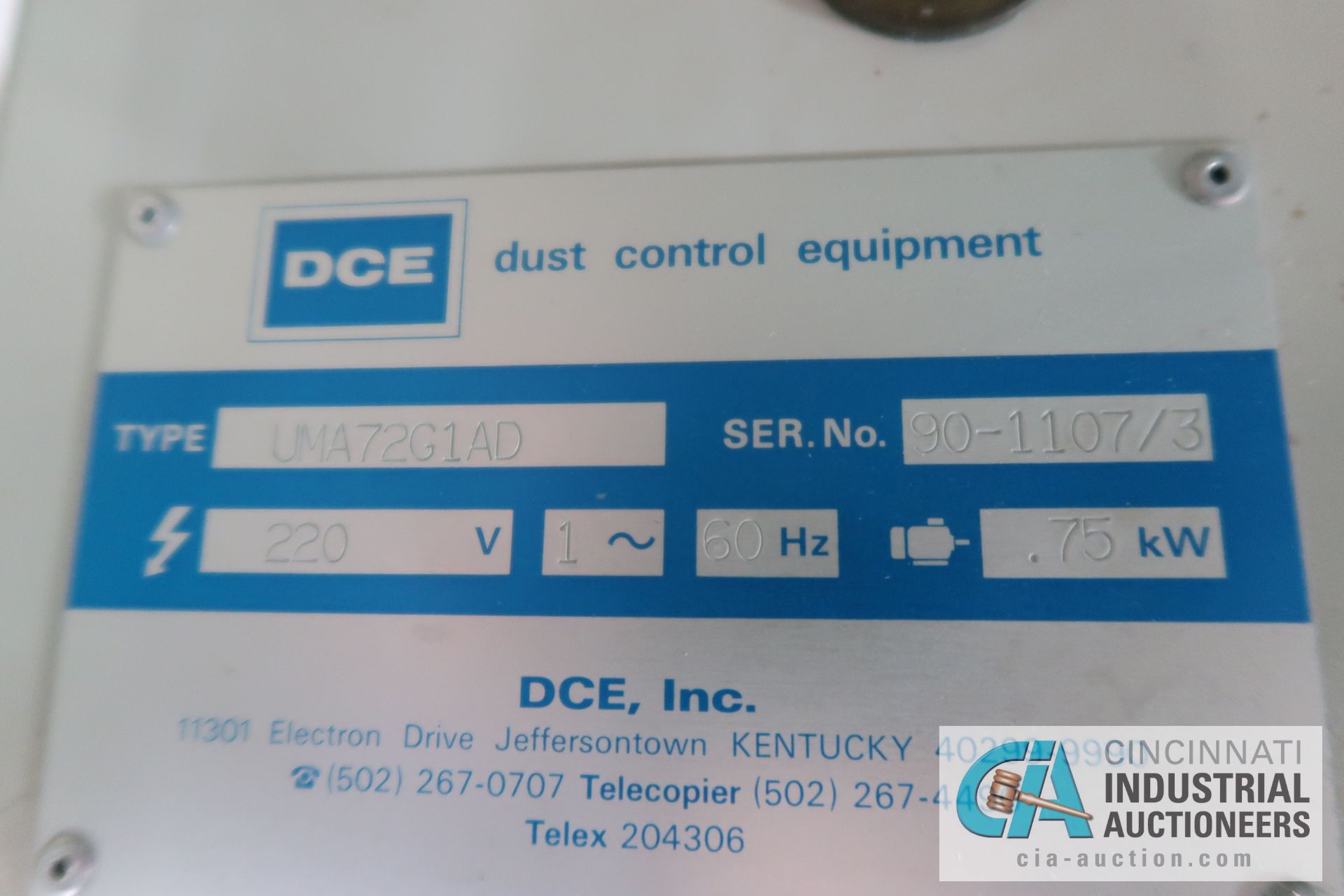 DCE MDOEL UMA72GIAD UNIMASTER BOTTOM DISCHARGE DUST COLLECTORS; S/N 89-1730/40 AND 90-1107/3 - Image 5 of 5