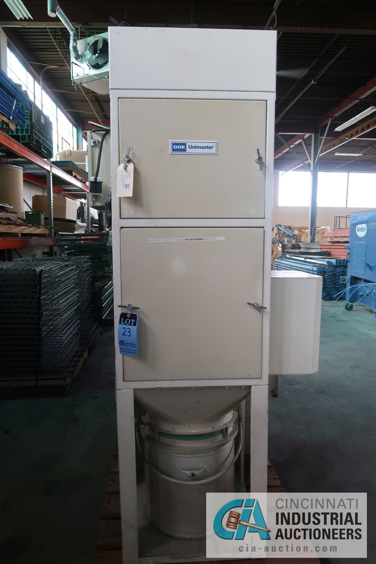 DCE MDOEL UMA72GIAD UNIMASTER BOTTOM DISCHARGE DUST COLLECTORS; S/N 89-1730/40 AND 90-1107/3