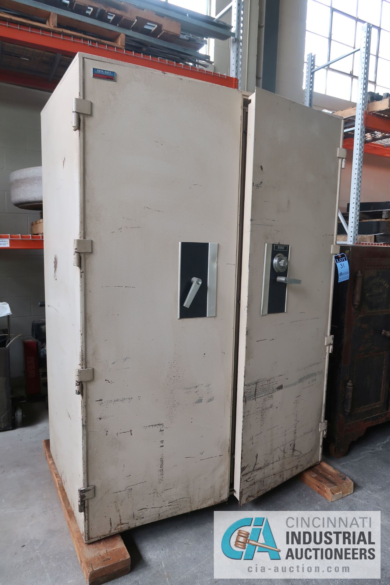 35" X 58" X 80" HIGH DAEBOD TWO DOOR COMBINATION SAFE **LOCKED OPEN - NO COMBINATION**