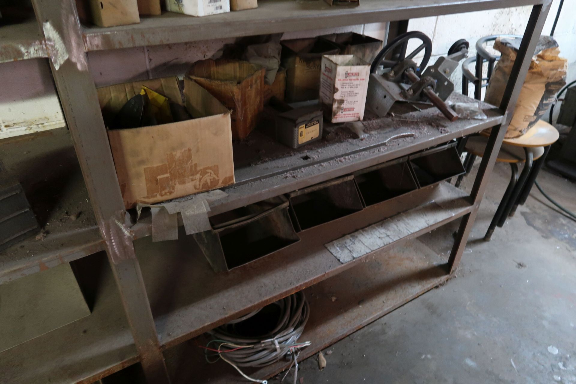 (LOT) MISCELLANEOUS HARDWARE WITH HEAVY DUTY STEEL SHELVING - Image 4 of 5