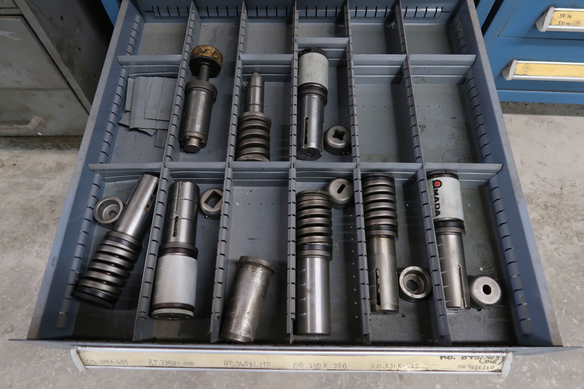 (LOT) TURRET PUNCH TOOLING WITH VIDMAR 12-DRAWER TOOL CABINET - Image 12 of 13