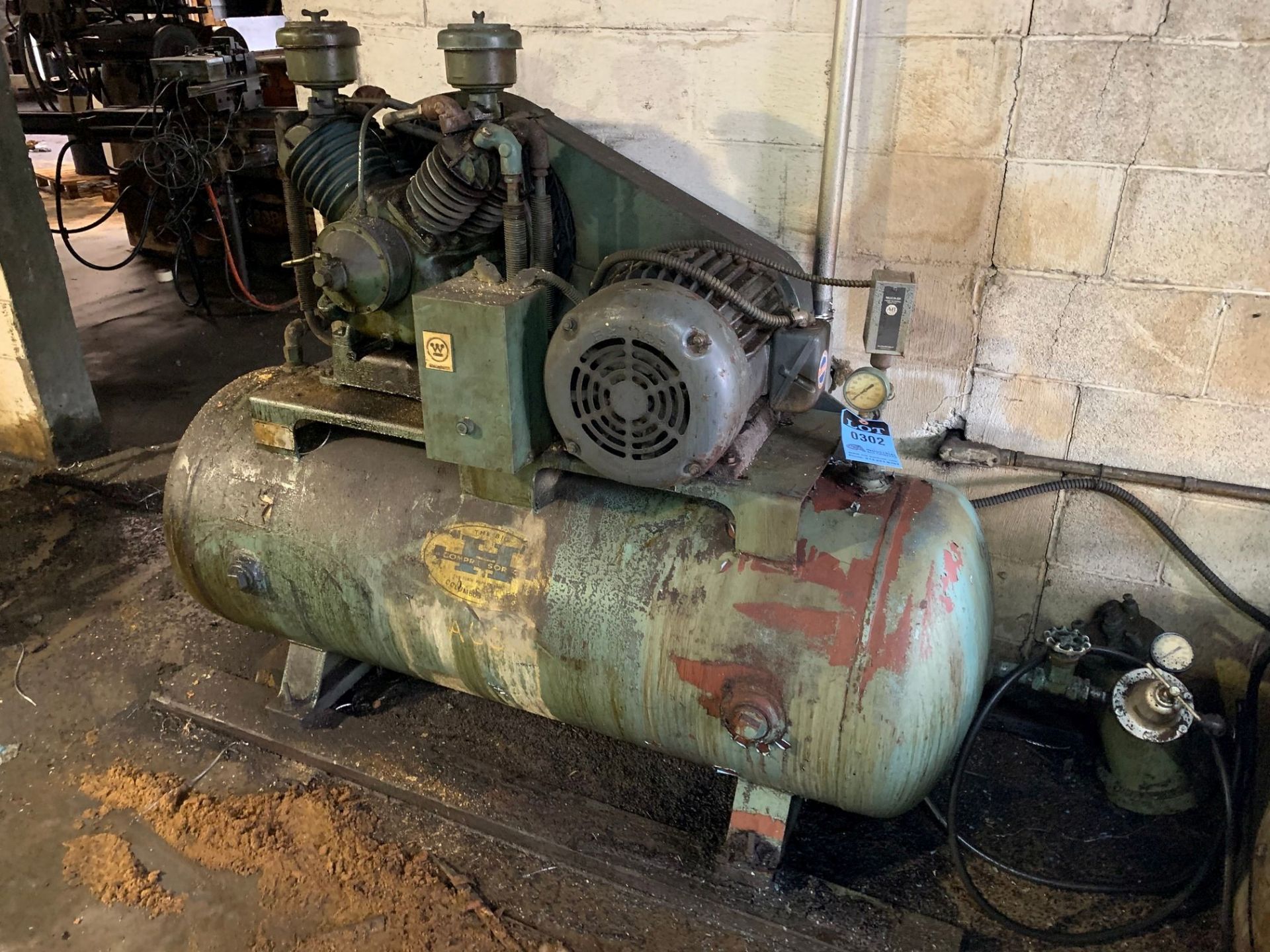 10 HP BIG H MODEL CH-1000 HORIZONTAL TANK AIR COMPRESSOR