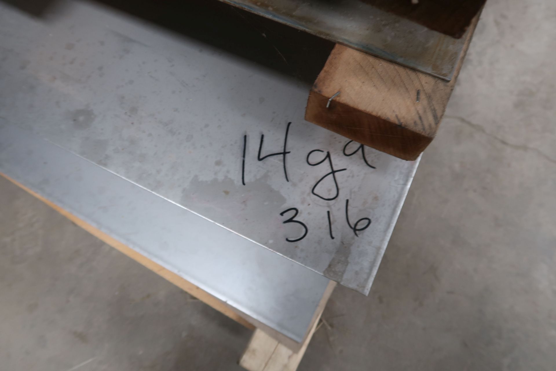 (LOT) (9) TOTAL MISCELLANEOUS SIZE STAINLESS STEEL SHEETS - (3) PIECES 438" X 48" X 14 GA - Image 8 of 9