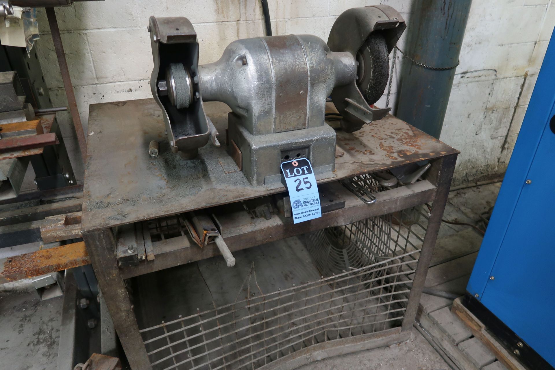 8" DOUBLE-END BENCH MOUNTED GRINDER WITH BENCH