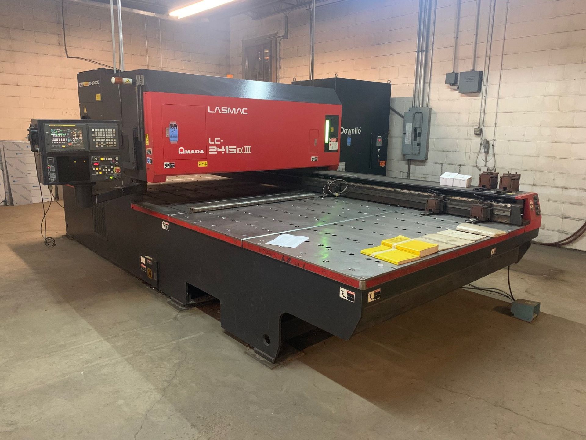 AMADA MODEL LASMAC LC2415AIII CNC LASER MACHINE; S/N 25580725 (NEW 2-2001), FANUC SERIES 160I-L