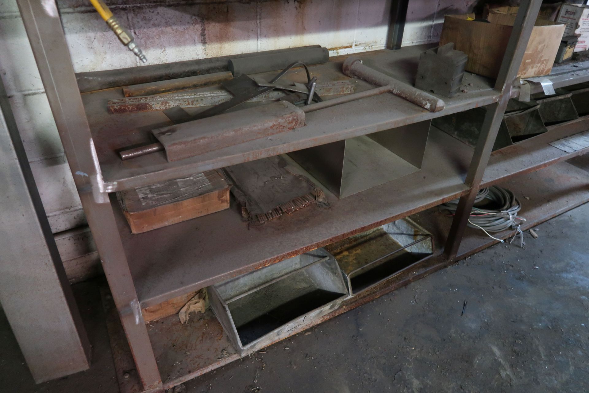 (LOT) MISCELLANEOUS HARDWARE WITH HEAVY DUTY STEEL SHELVING - Image 3 of 5