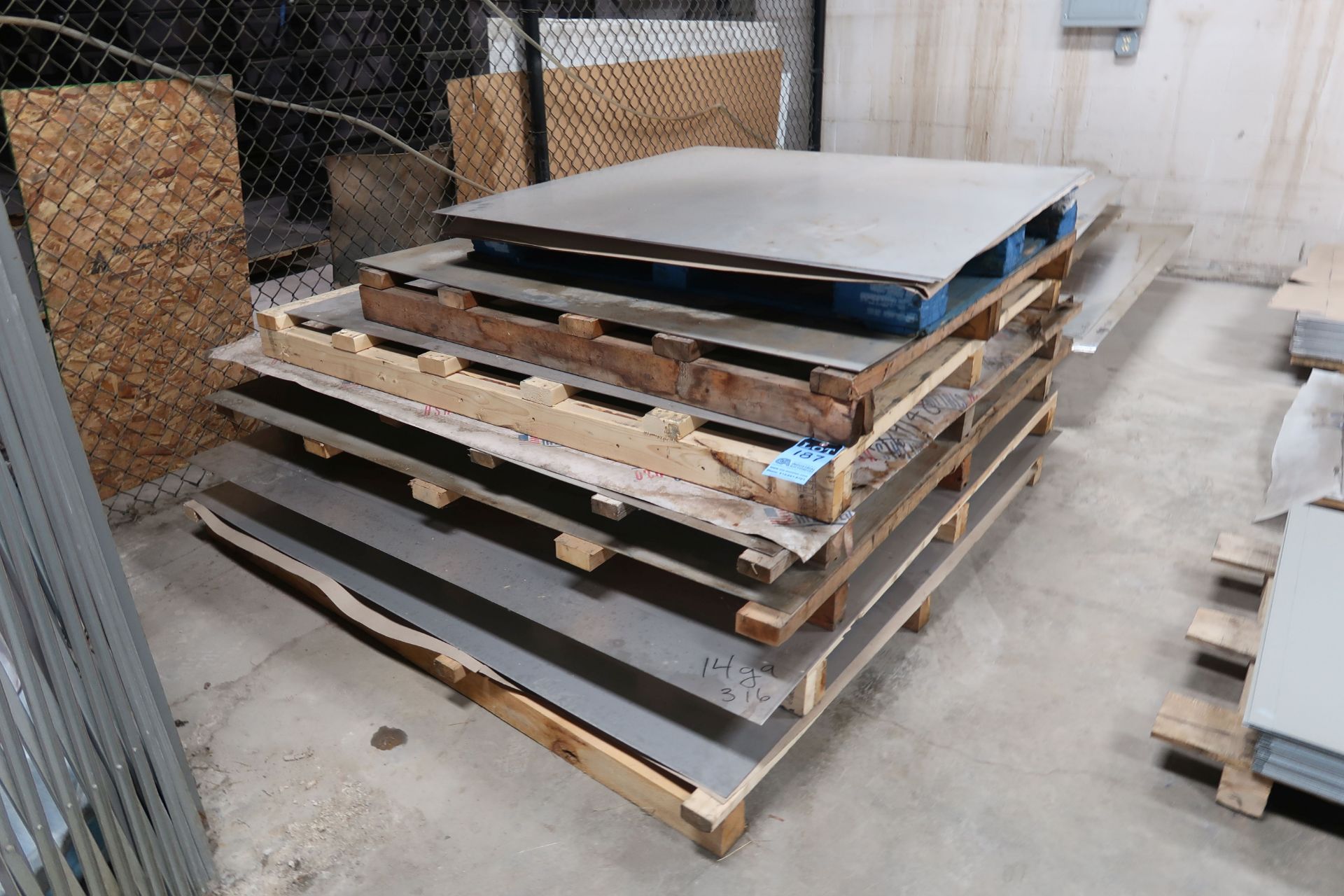 (LOT) (9) TOTAL MISCELLANEOUS SIZE STAINLESS STEEL SHEETS - (3) PIECES 438" X 48" X 14 GA - Image 9 of 9