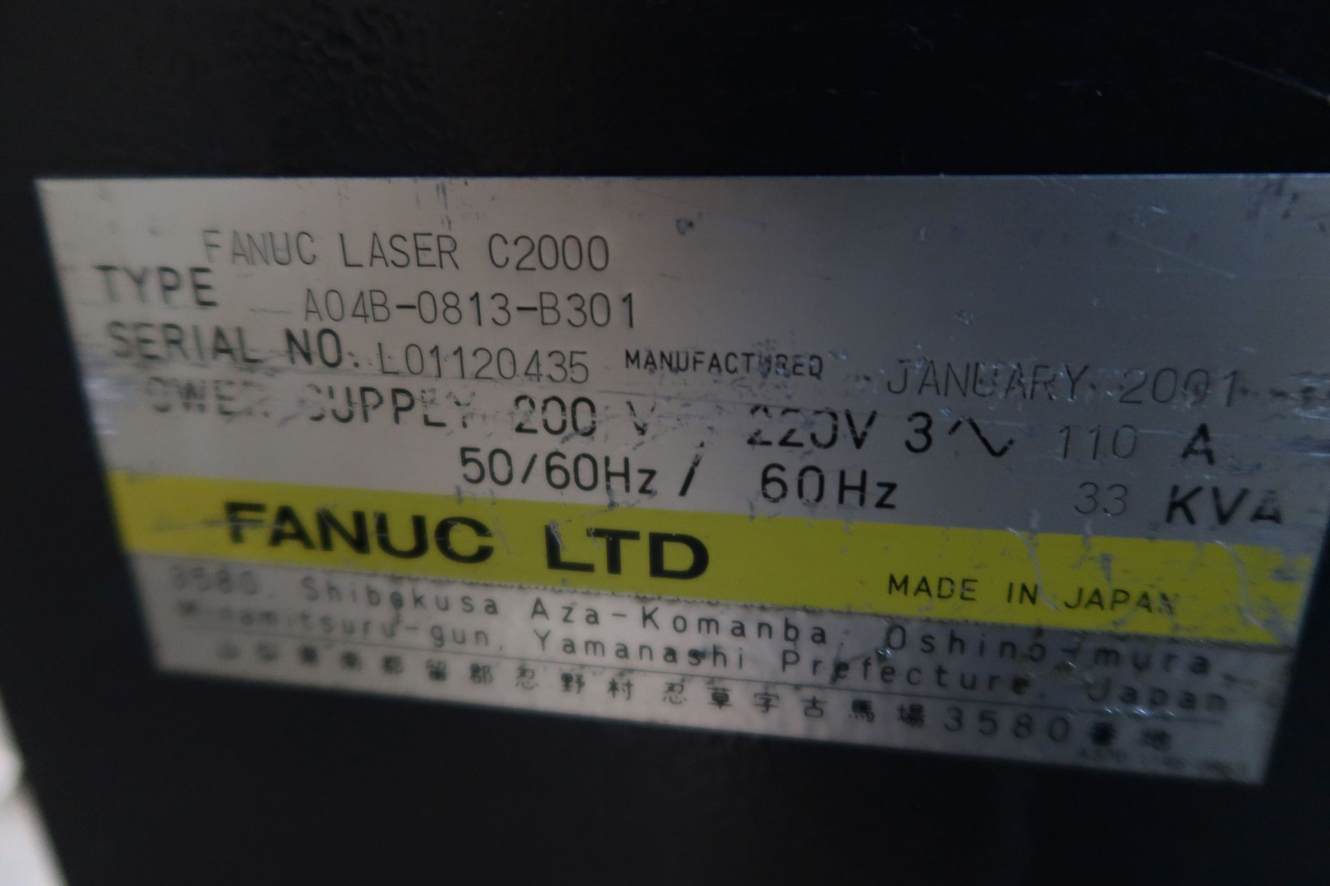 AMADA MODEL LASMAC LC2415AIII CNC LASER MACHINE; S/N 25580725 (NEW 2-2001), FANUC SERIES 160I-L - Image 24 of 40