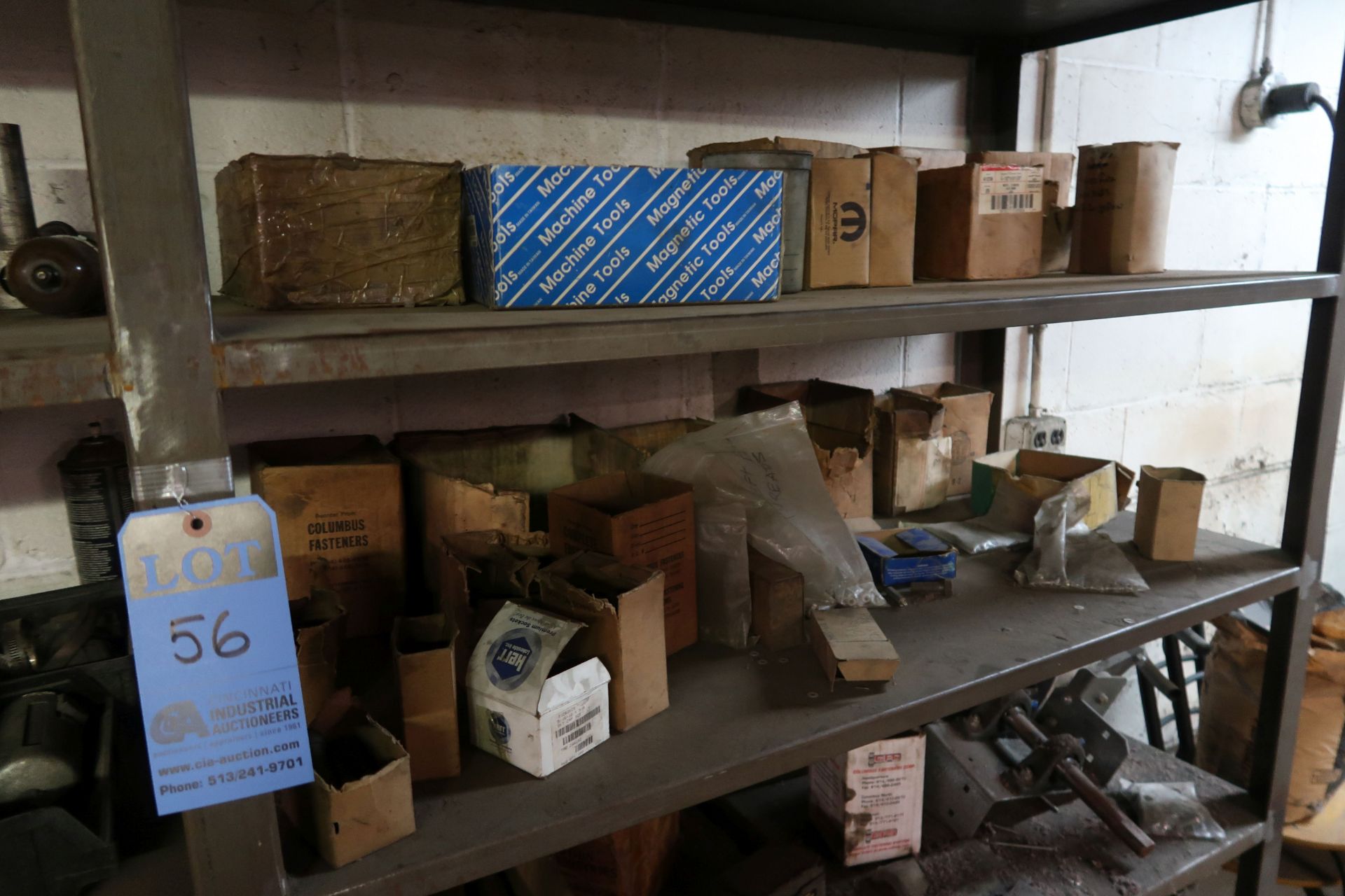 (LOT) MISCELLANEOUS HARDWARE WITH HEAVY DUTY STEEL SHELVING - Image 5 of 5