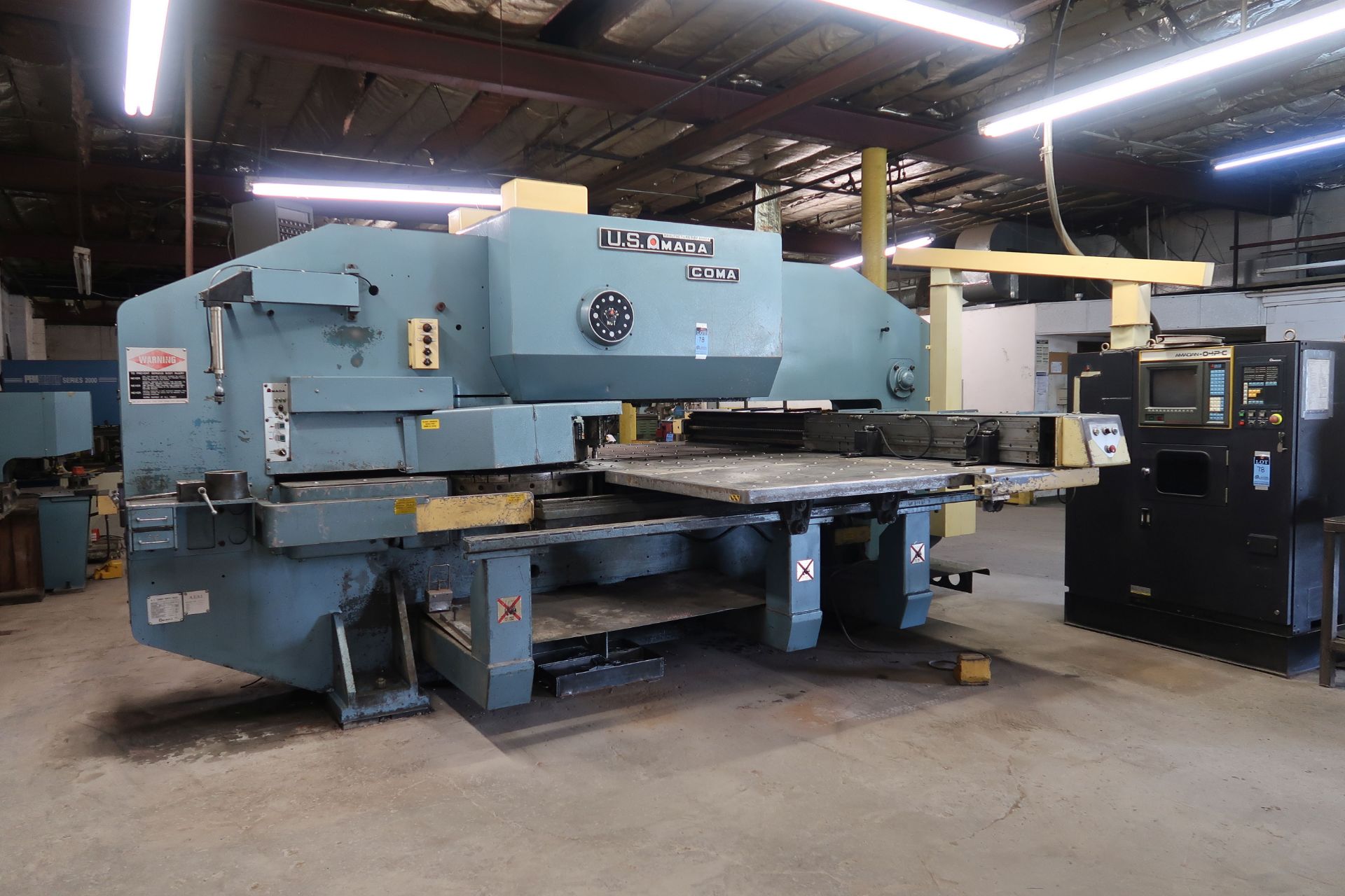 50 TON AMADA MODEL COMA 50-60-72 CNC TURRET PUNCH; S/N C67213, 60" THROAT, 56-STATION TURRET, - Image 4 of 38